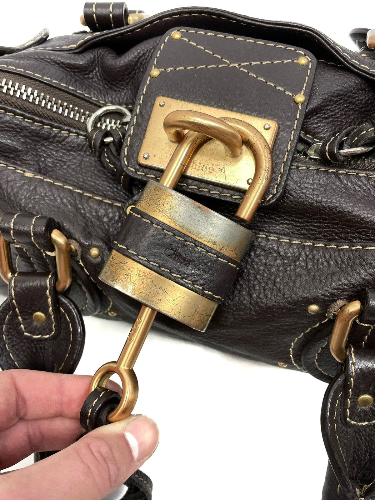 Chloe Chloé Paddington Medium Satchel Bag – Dark Brown Chocolate Size ONE SIZE - 3 Thumbnail