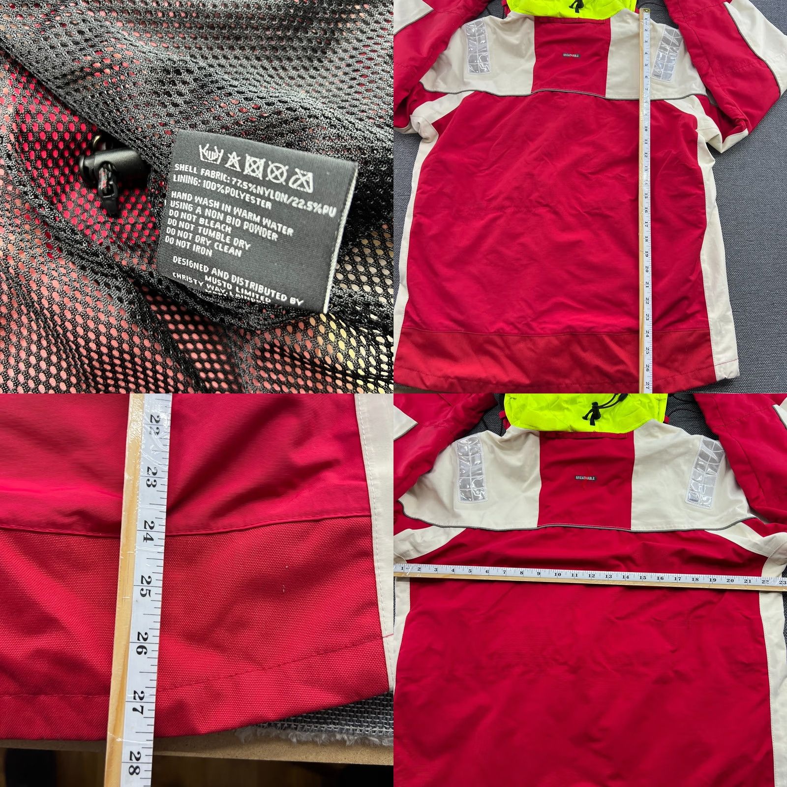 Musto MUSTO Performance Yachting Jacket Mens Small Sailing Hooded Waterproof Offshore Windbreaker Jacket Size US S / EU 44-46 / 1 - 9 Thumbnail
