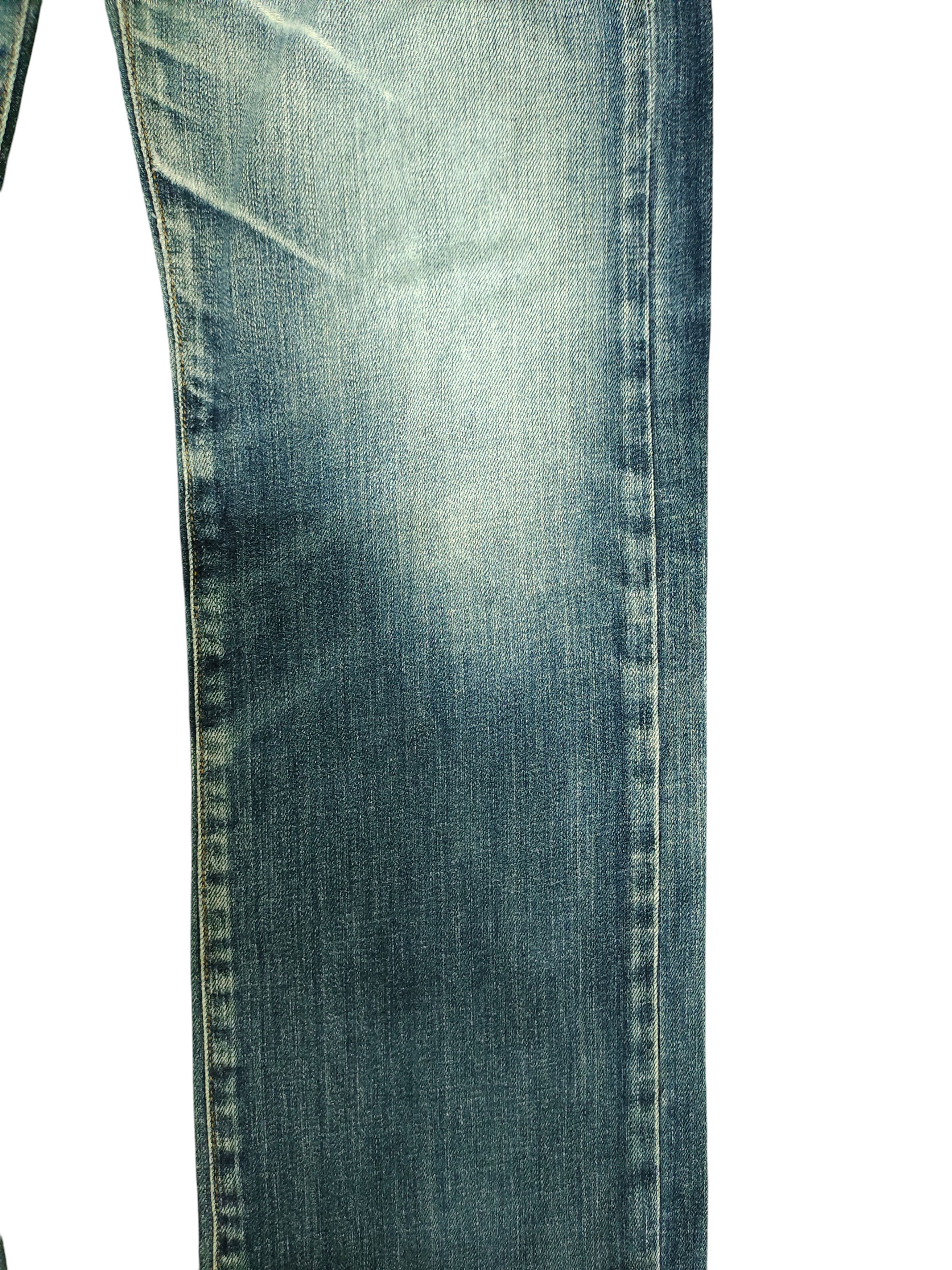 Kapital Vintage 90s Johnbull Clawmark Distress Faded Denim Jeans Size US 35 - 3 Thumbnail