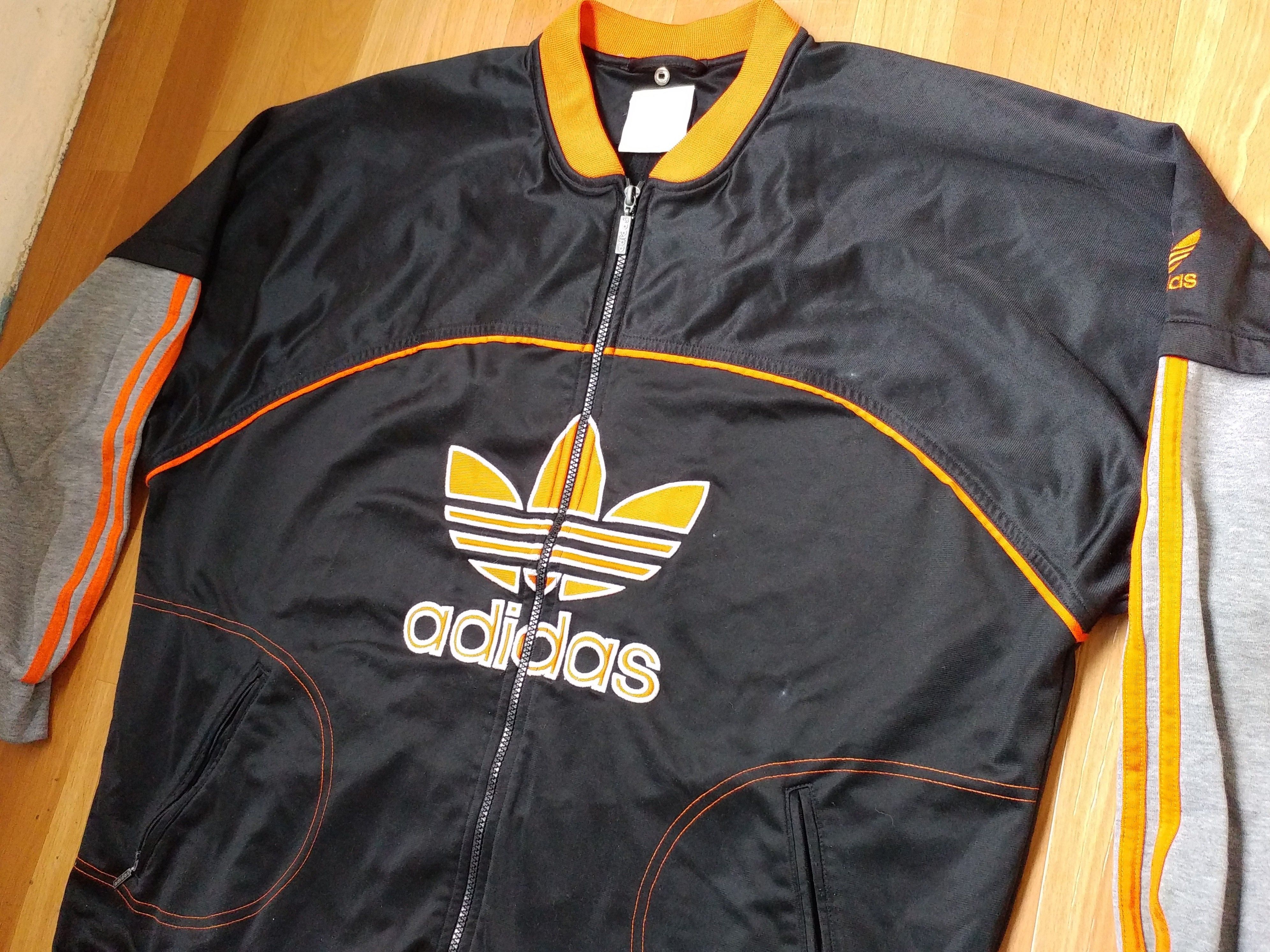 Adidas × Vintage ADIDAS jacket, black vintage hip hop 90s hip-hop size XL Size US XL / EU 56 / 4 - 4 Thumbnail