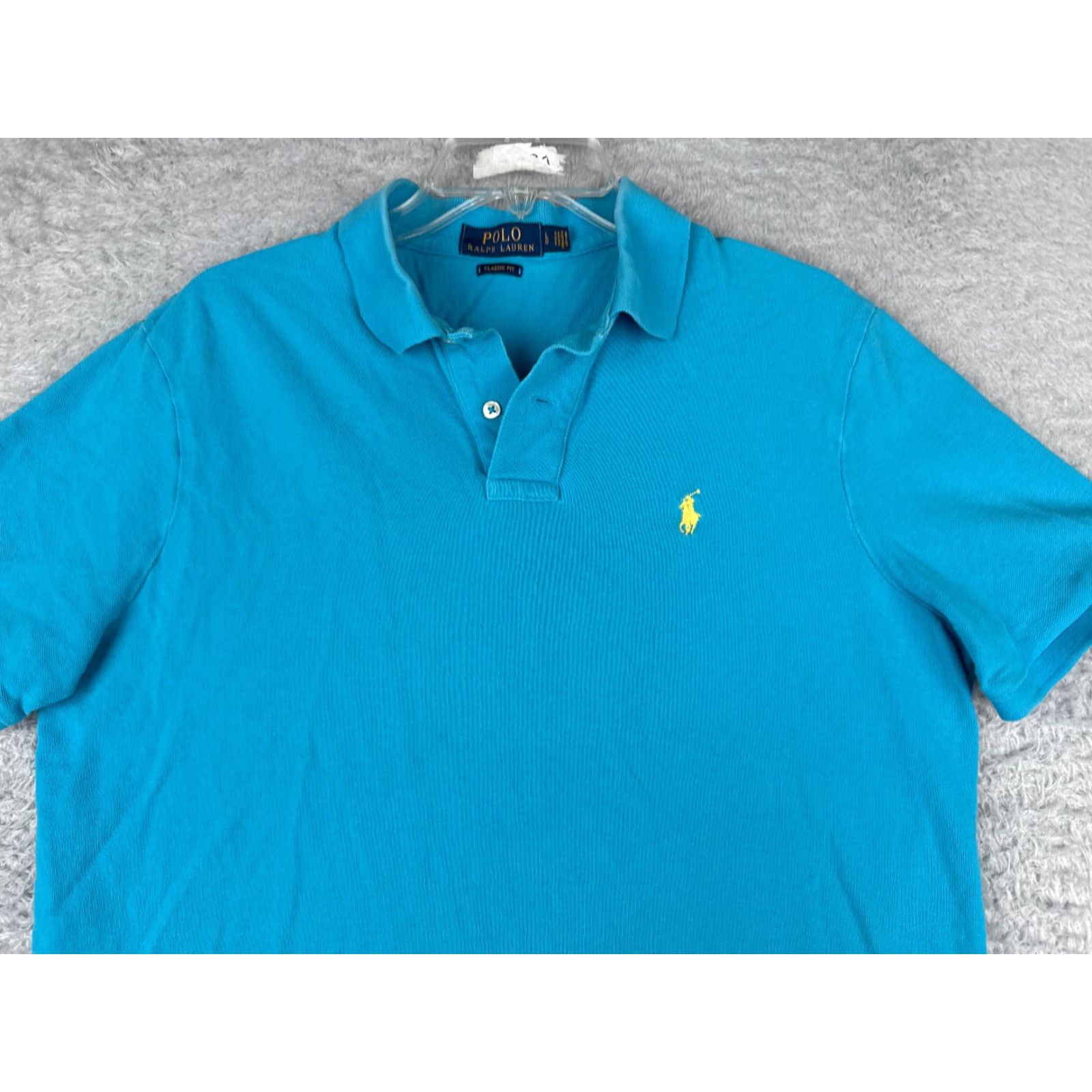 Ralph Lauren Polo Ralph Lauren Polo Shirt Mens Large Blue 100% Cotton Jersey Classic Fit Slim Short Sleeve Shirt Polo Size US L / EU 52-54 / 3 - 4 Thumbnail