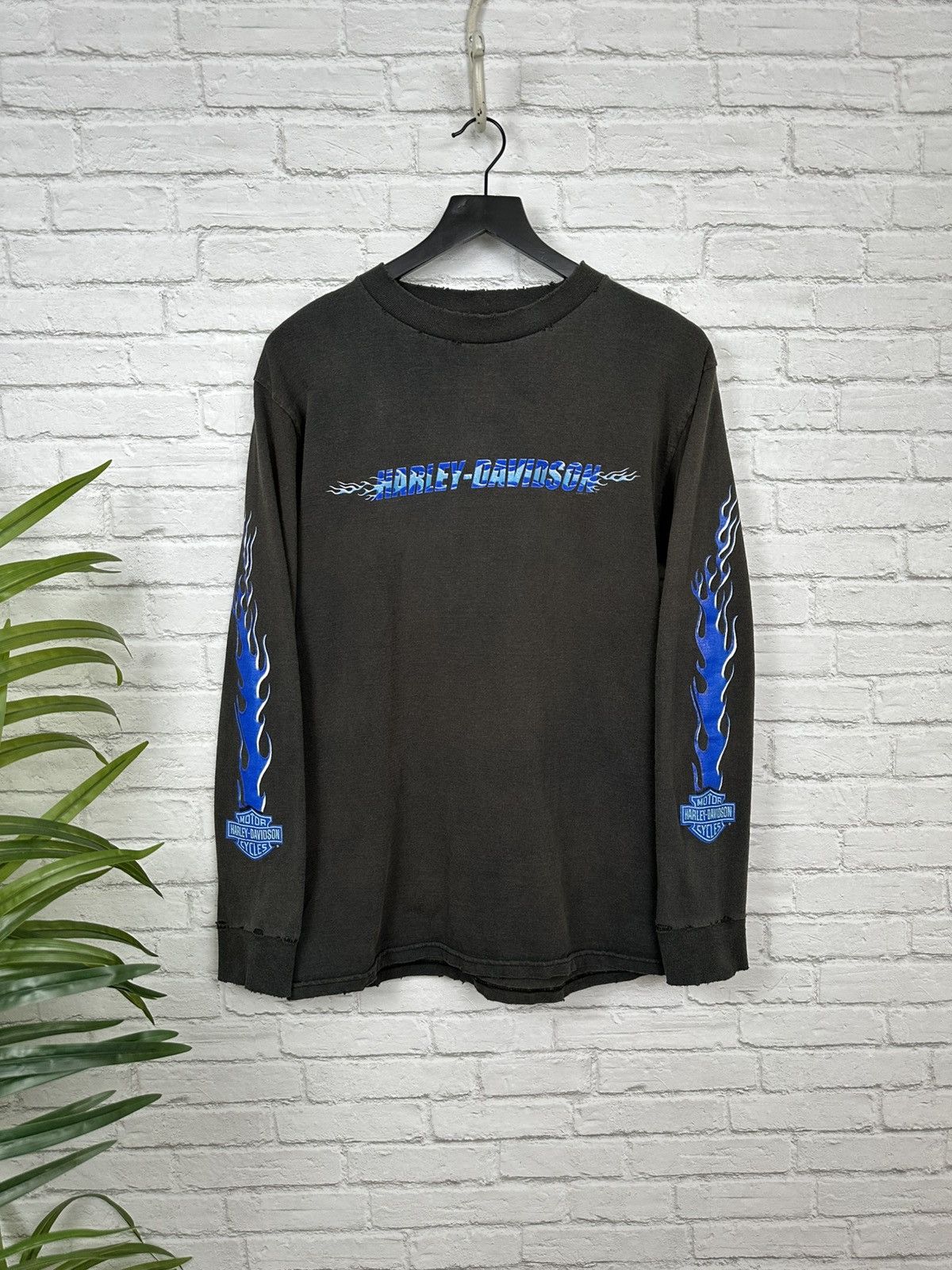 Harley Davidson (S) SICK THRASHED FADED Harley Davidson Long Sleeve T Shirt Size US S / EU 44-46 / 1 - 3 Thumbnail