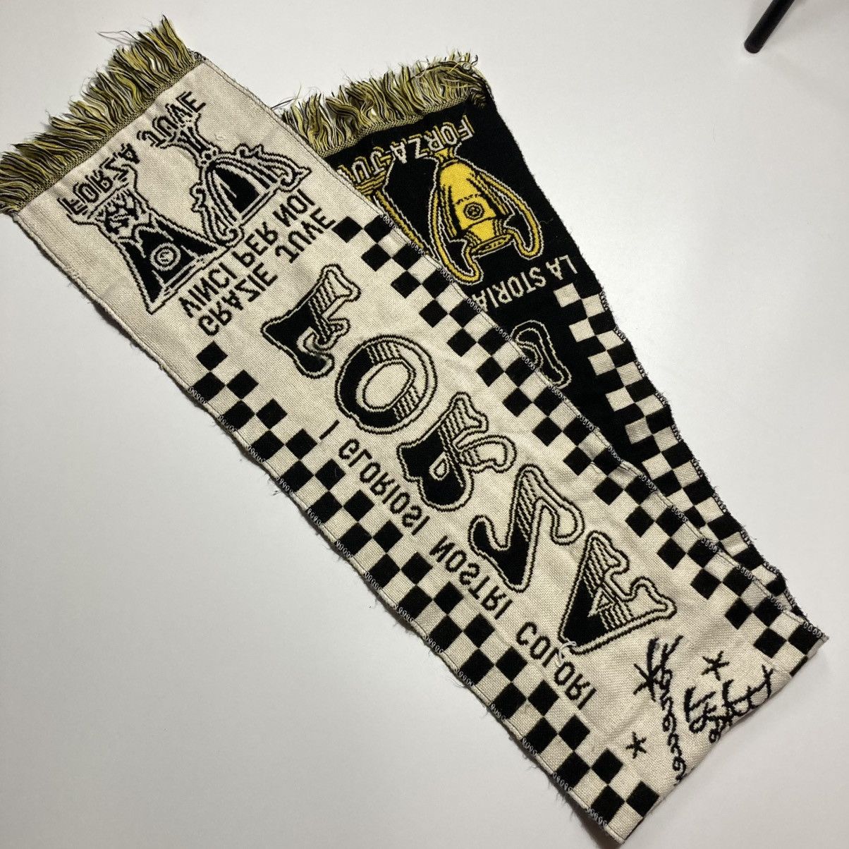 Vintage vintage juventus turin seria a italy soccer football scarf Size ONE SIZE - 4 Thumbnail