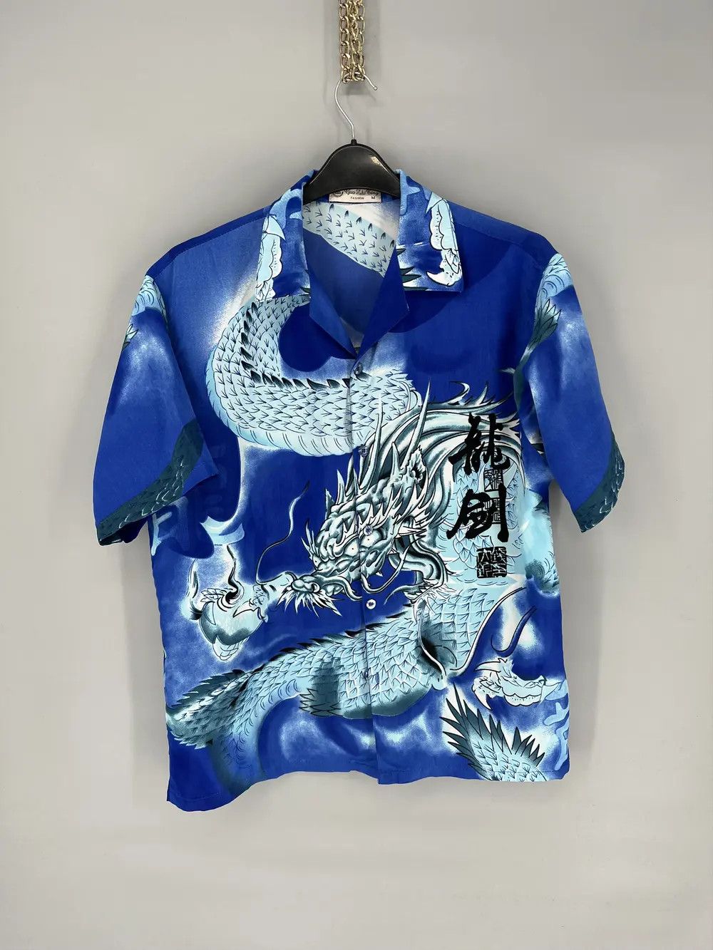 Vintage Vintage 90s Japanese Dragon Crazy Hawaiian Shirt Size US M / EU 48-50 / 2 - 1 Thumbnail