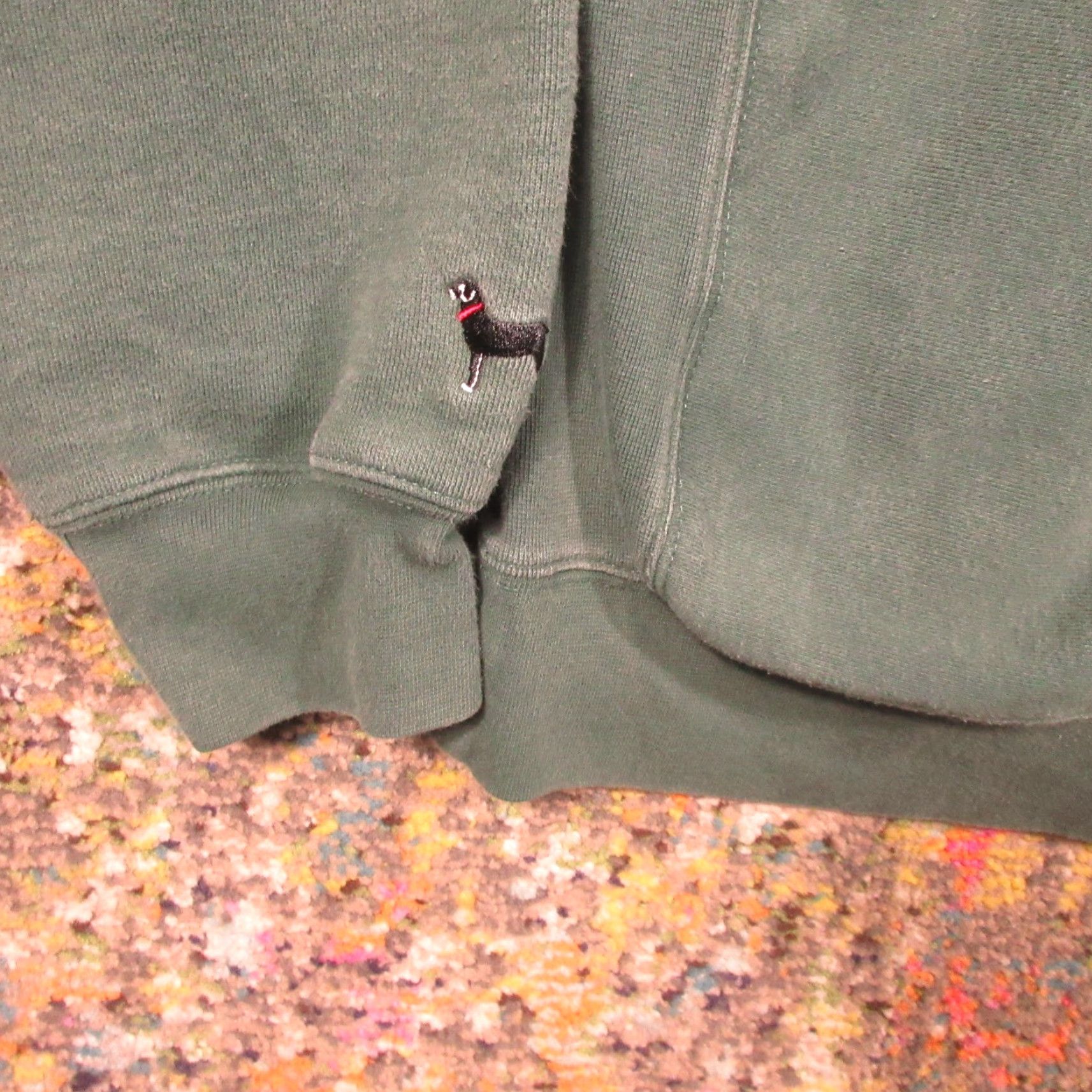 Vintage VINTAGE The Black Dog Sweatshirt Hoodie Men M Green 1/4 Zip Heavy Reverse Weave Pullover Hoodie Mens Size M Green Cotton Polyester Fleece Size US XL / EU 56 / 4 - 7 Thumbnail