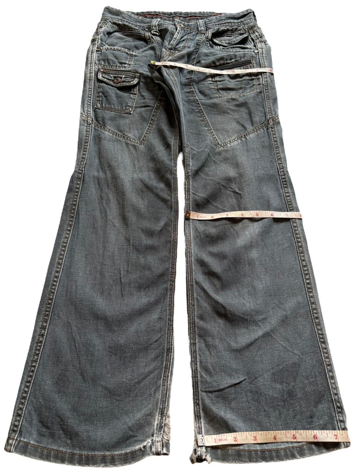 Japanese Brand Vintage Nicole Club For Men Tactical Bush Pant Flare Jeans Size US 28 / EU 44 - 14 Thumbnail