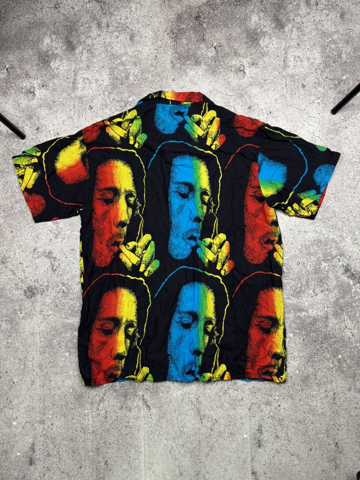 Bob Marley Vintage Bob Marley Y2K Smoking Hawai Overprinted Shirt Japan Size US M / EU 48-50 / 2 - 8 Thumbnail