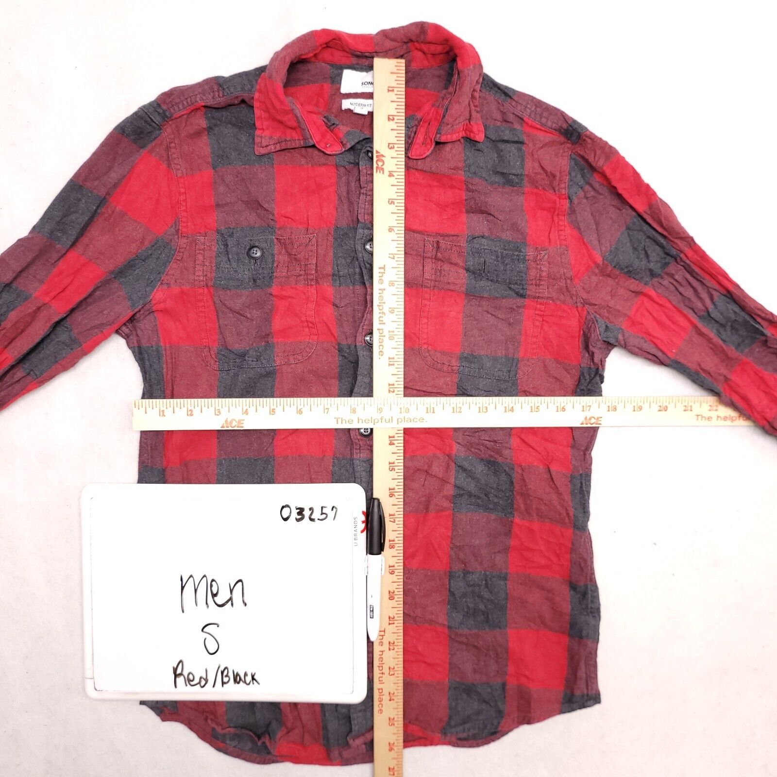 Sonoma Sonoma Buffalo Check Flannel Shirt Mens Size Small Red Black Size US S / EU 44-46 / 1 - 6 Thumbnail