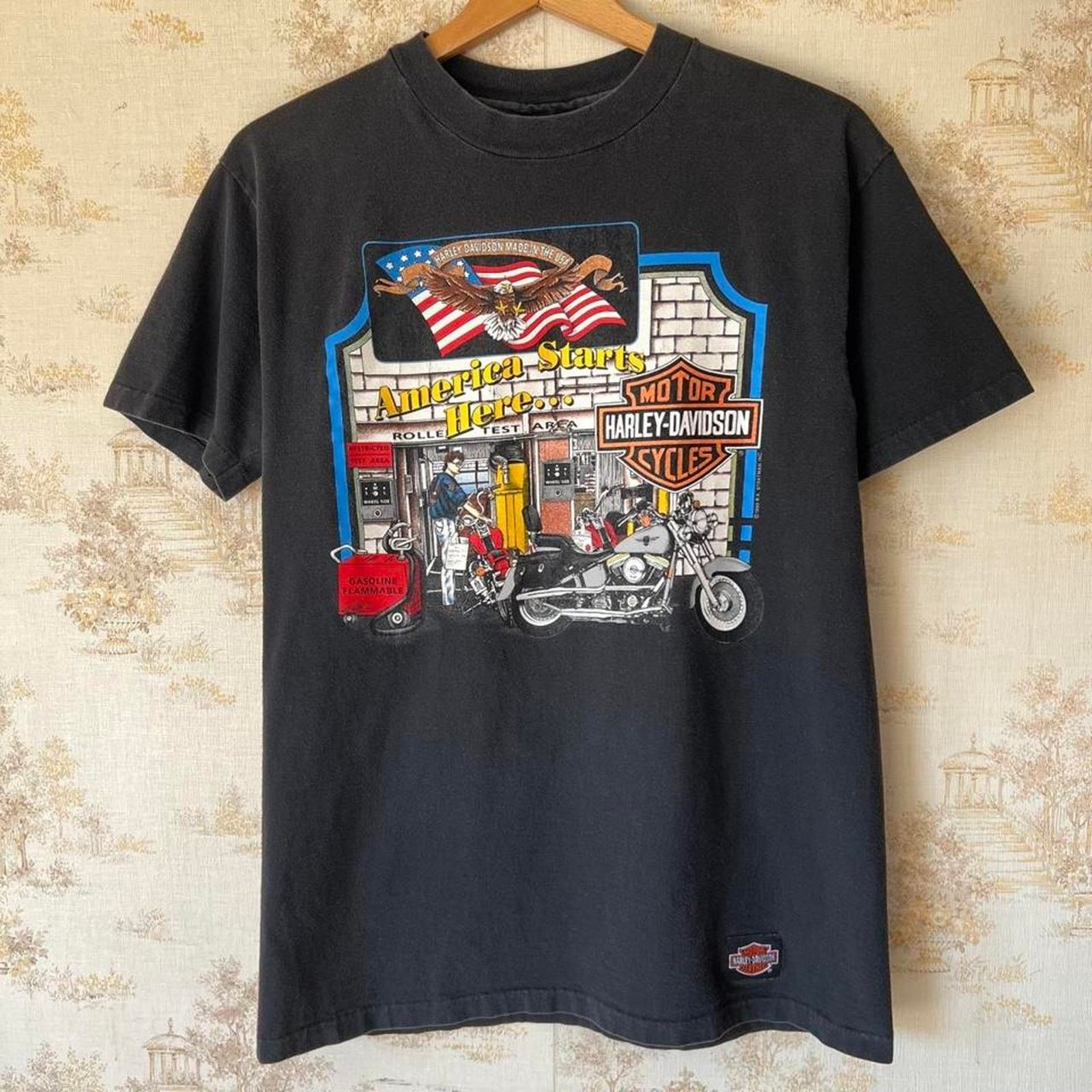 Harley Davidson 90s Harley-Davidson Tee | America Starts Here | York PA | L Size US L / EU 52-54 / 3 - 1 Thumbnail