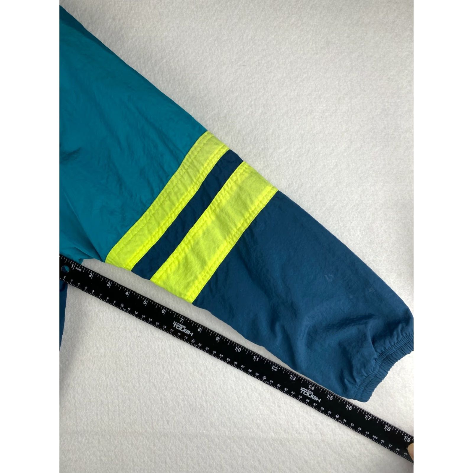 Nike VINTAGE Nike Windbreaker Jacket Mens L 90s Full Zip Neon Blue Nylon Windbreaker Size US L / EU 52-54 / 3 - 7 Thumbnail