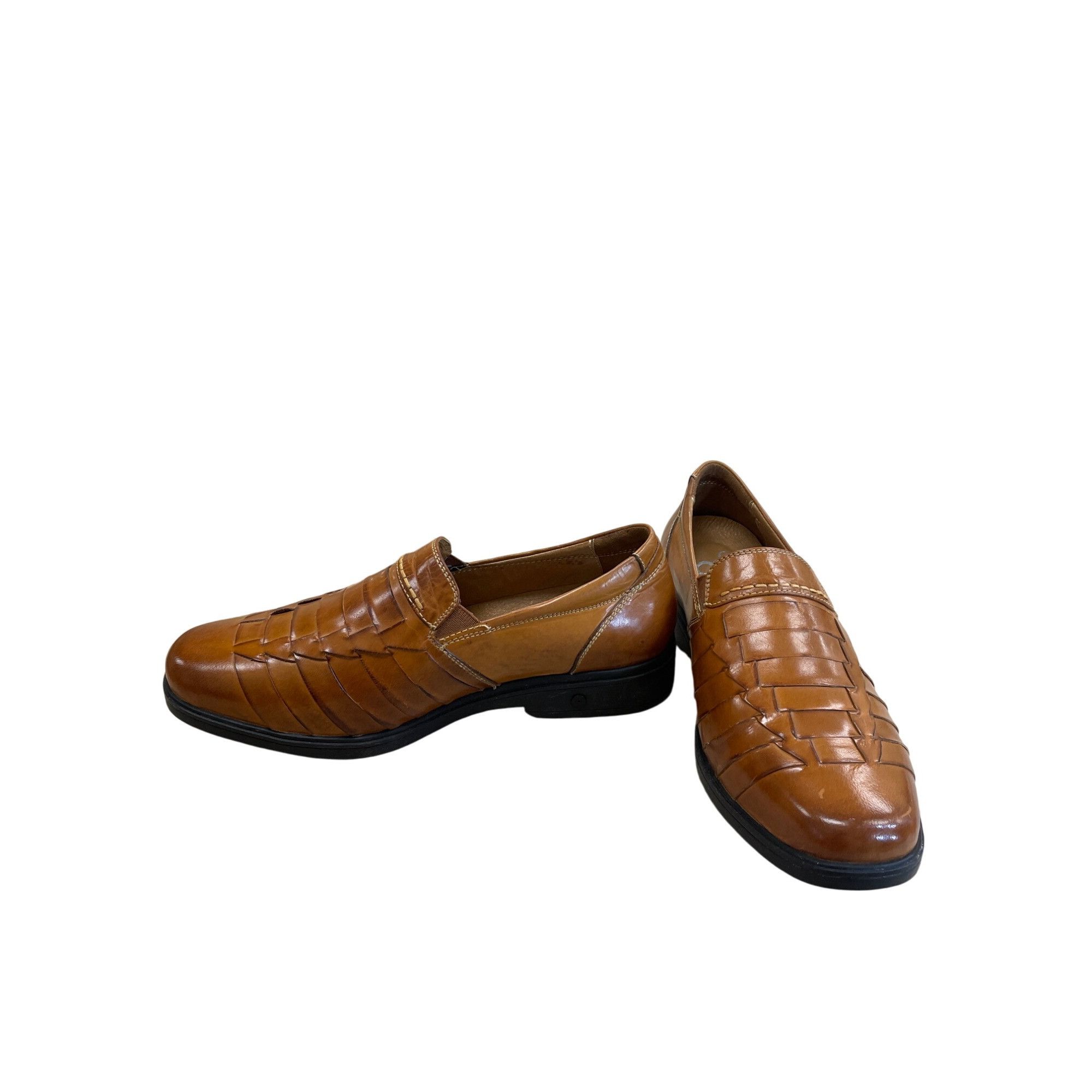 Other Gravity Defyer mens brown leather slip on loafers shoes SIze Size US 8 / EU 41 - 2 Thumbnail