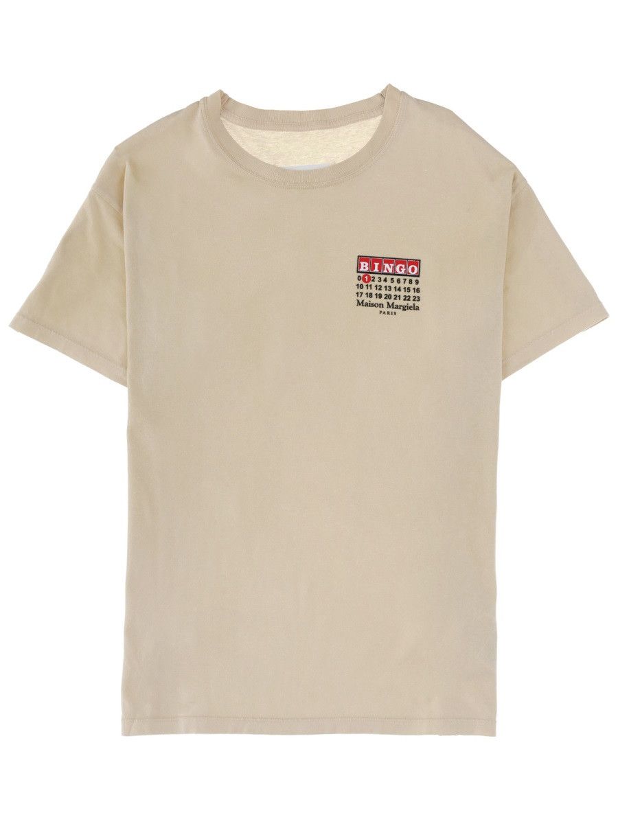 Maison Margiela MAISON MARGIELA T-SHIRT "BINGO" - BEIGE Size XL / US 12-14 / IT 48-50 - 1 Thumbnail