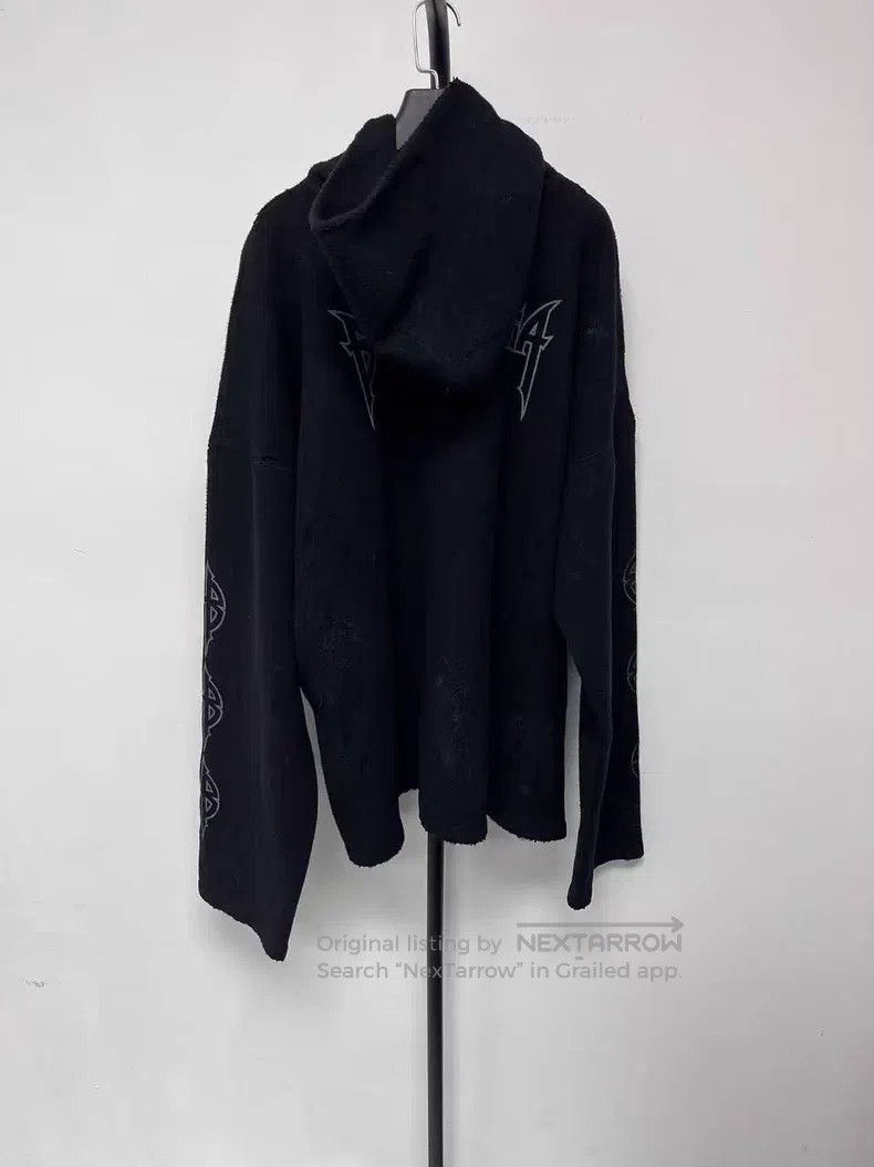 Balenciaga Balenciaga Pleated Effect Paris Moon Pattern Hooded Sweats Size US M / EU 48-50 / 2 - 2 Thumbnail