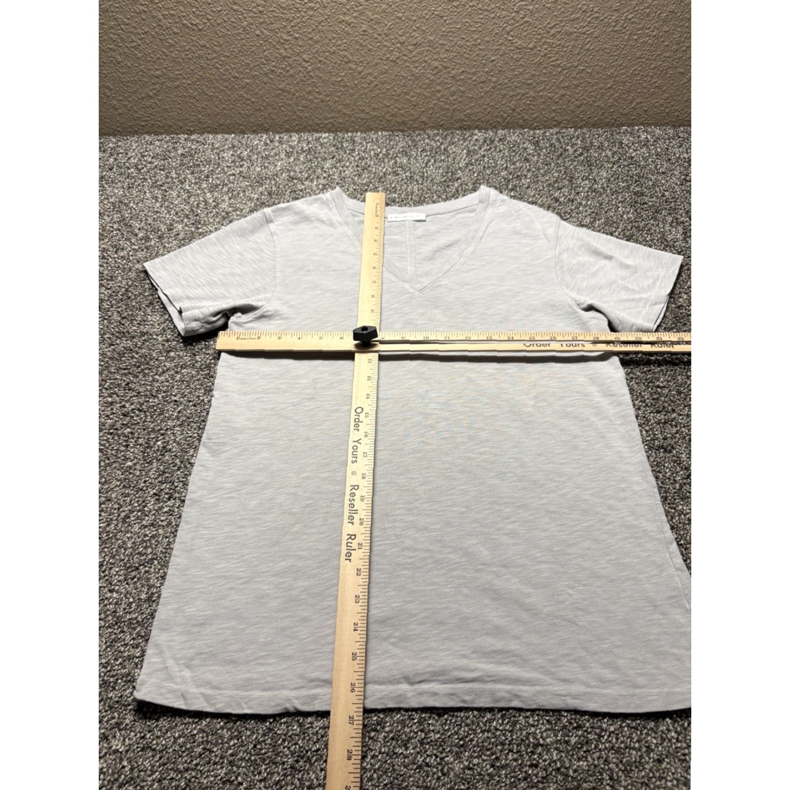 Vintage American Giant Shirt Womens Large Gray V Neck Short Sleeve Supima Cotton USA T-Shirt Solid Basic All Seasons Breathable Lightweight Classic Size L / US 10 / IT 46 - 5 Thumbnail