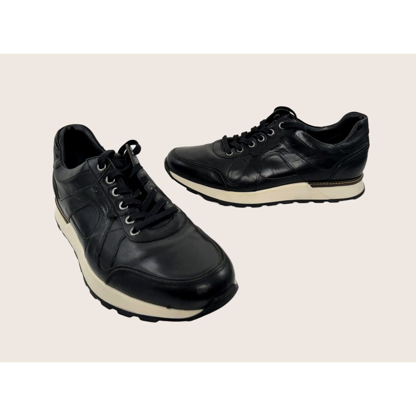 Allen Edmonds Allen Edmonds FORT WASHINGTON Leather Sneakers 11.5 D Black Mens Size US 12 / EU 45 - 1 Thumbnail