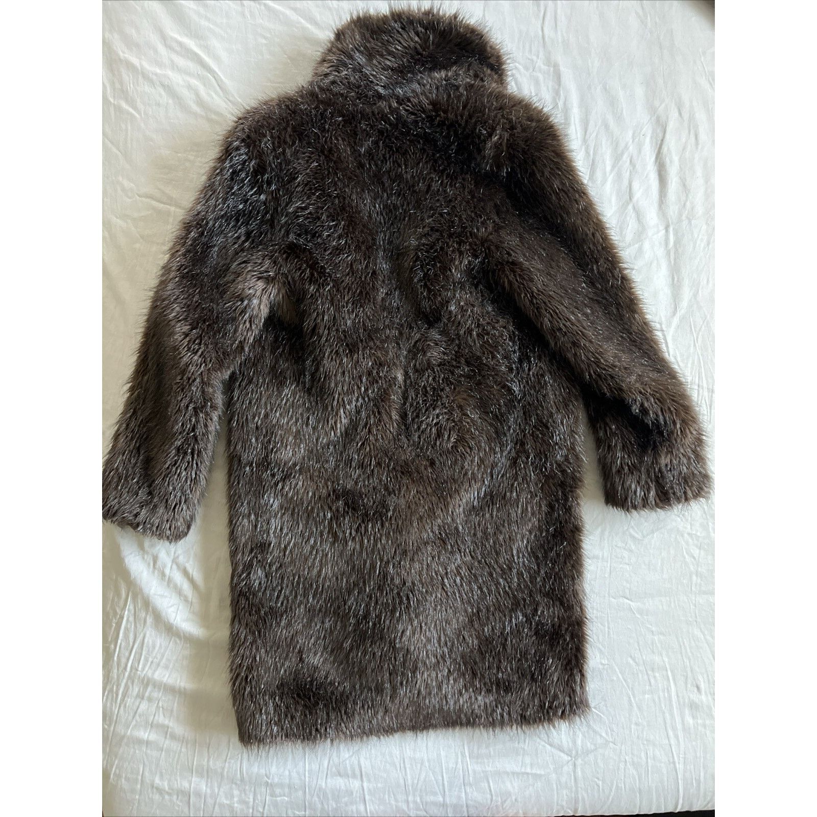 Maison Margiela MAISON MARTIN MARGIELA x H&M Faux Fur Beaver Long Coat Brown Size US S / EU 44-46 / 1 - 10 Thumbnail