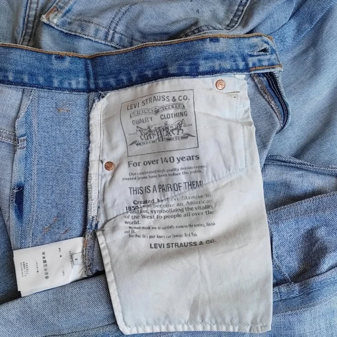 Vintage SEEALL RECONstructed super BaGgy slacks denim Size US 30 / EU 46 - 5 Thumbnail