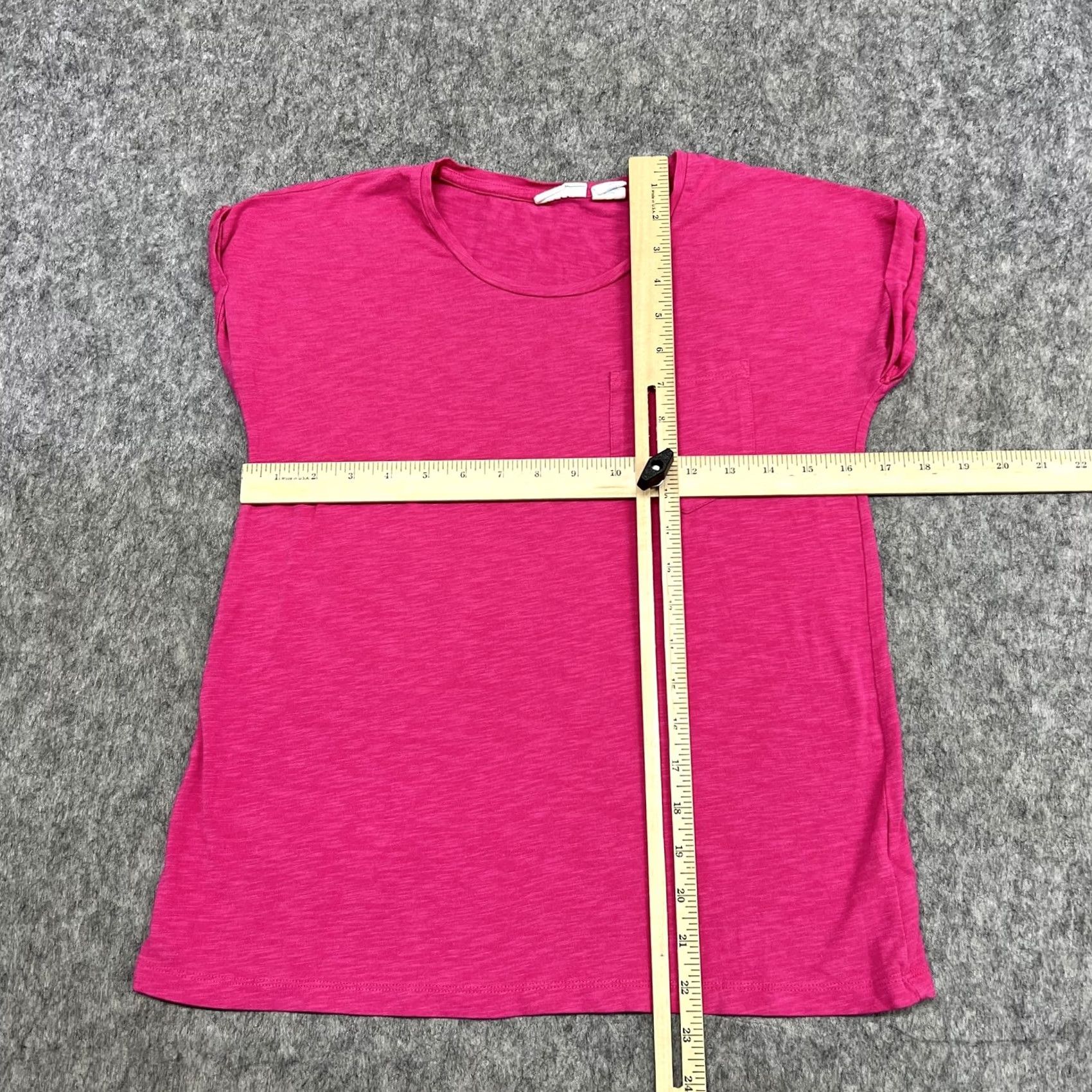 Pinko Sigrid Olsen Shirt Womens XS Pink Pocket Cap Sleeve Jersey Top Stretch Tee Size XS / US 0-2 / IT 36-38 - 7 Thumbnail