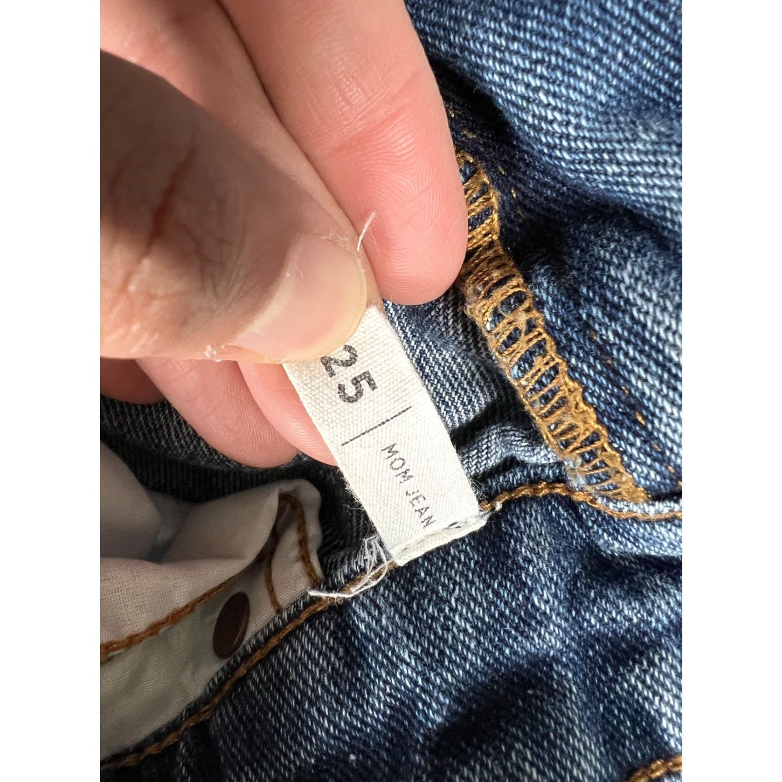 Pacsun PacSun Jeans Women's 25 Blue Mom Jean Distressed Knees High Rise Tapered Leg Size 42" / US 20 - 4 Thumbnail
