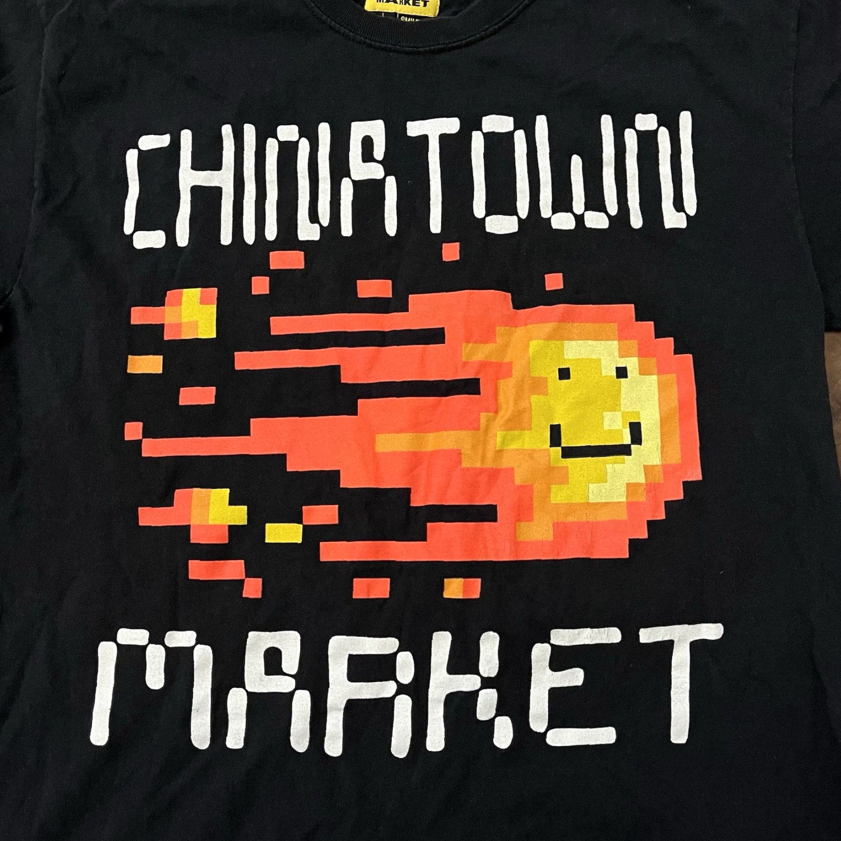 Vintage CHINATOWN MARKET Pixel Art Logo T-shirt Large Black Mens Streetwear Size US L / EU 52-54 / 3 - 2 Thumbnail