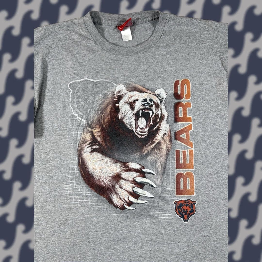 NFL VINTAGE NFL Chicago Bears Graphic Short Sleeve Shirt Men XL Gray Size US XL / EU 56 / 4 - 1 Thumbnail