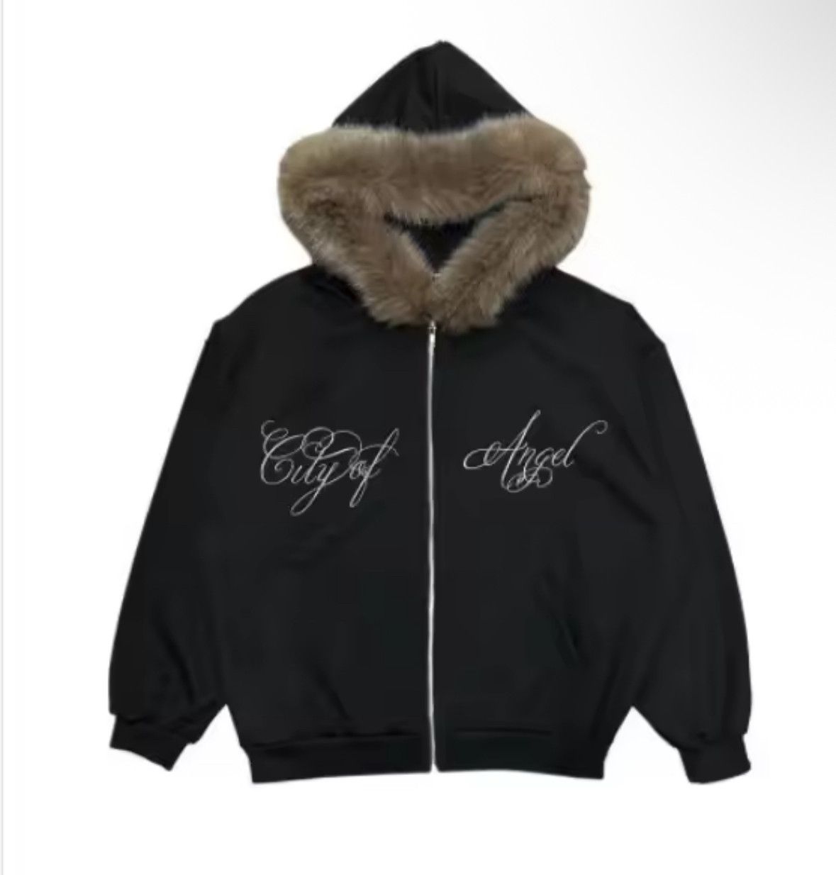 Other Fashion Punk Y2K Grunge Letter Flurry Hat Fur Hoodies Size US M / EU 48-50 / 2 - 1 Thumbnail