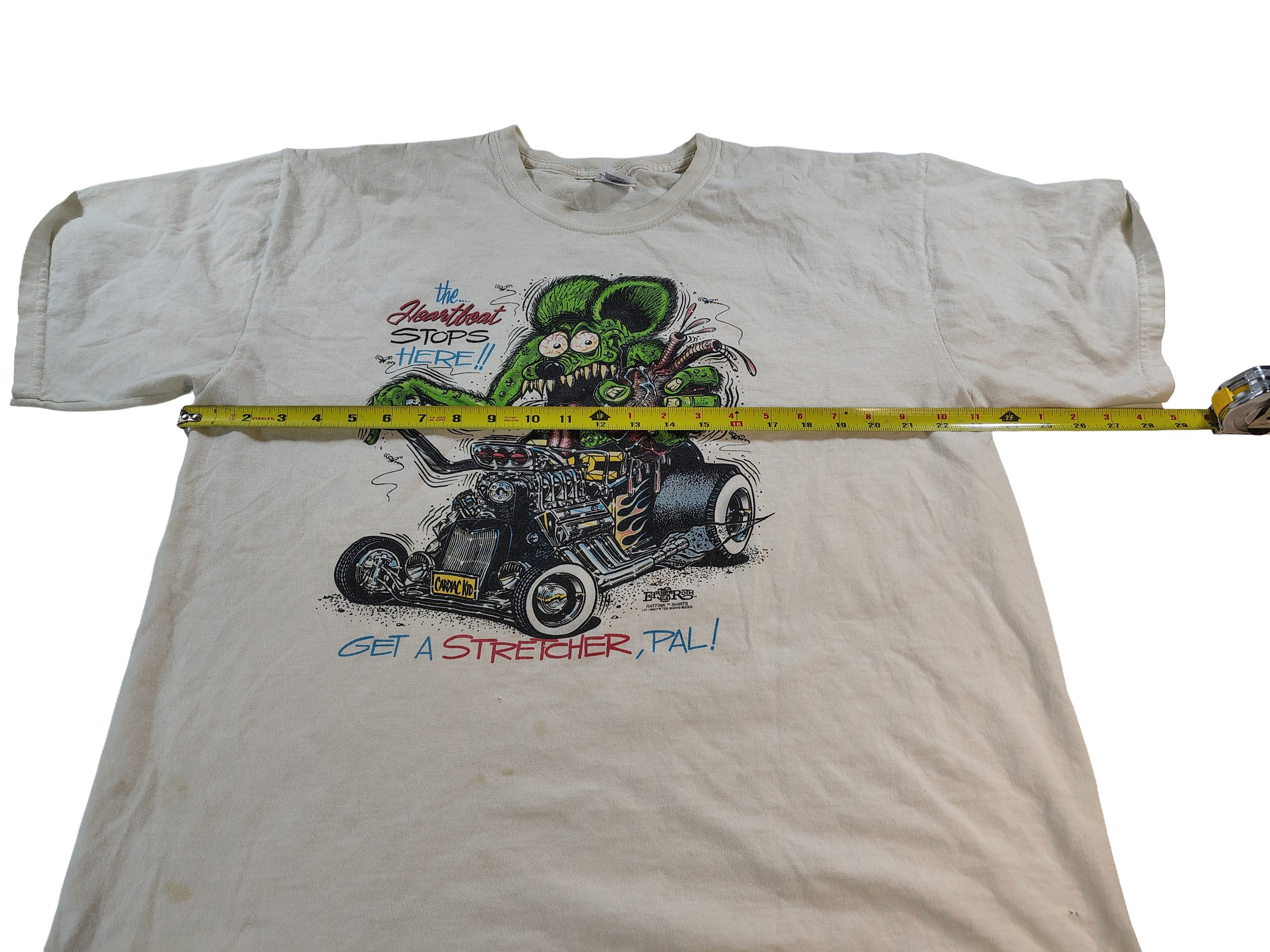 Gildan The Men's Vintage XL White Classic Hot Rod Graphic T-Shirt Size US L / EU 52-54 / 3 - 4 Thumbnail
