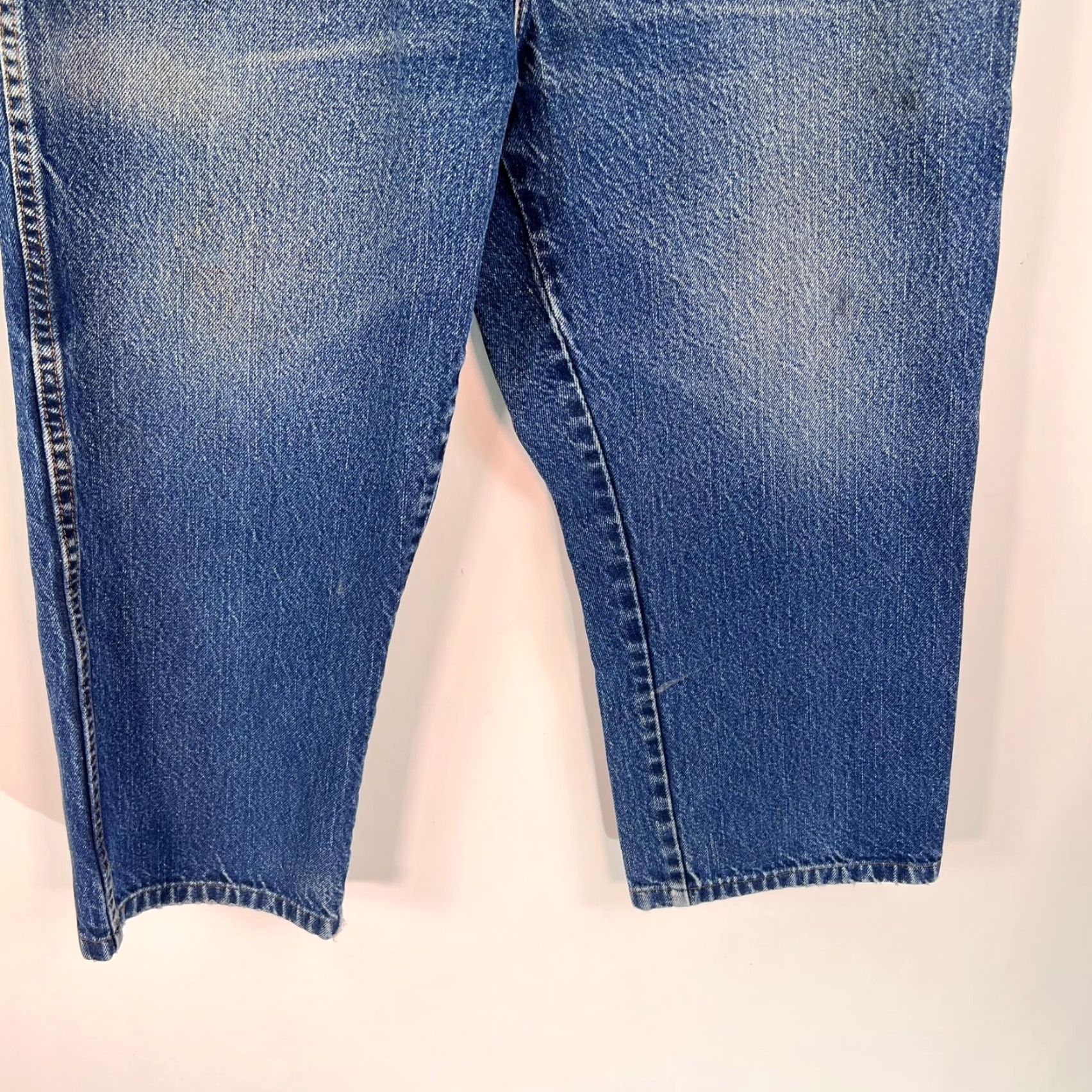 Dickies VINTAGE Dickies Jeans Mens 34x29 Cropped Relaxed Fit Denim Blue 80s 90s Workwear 5-Pocket Midwest Brand Mens Size US 34 / EU 50 - 4 Thumbnail