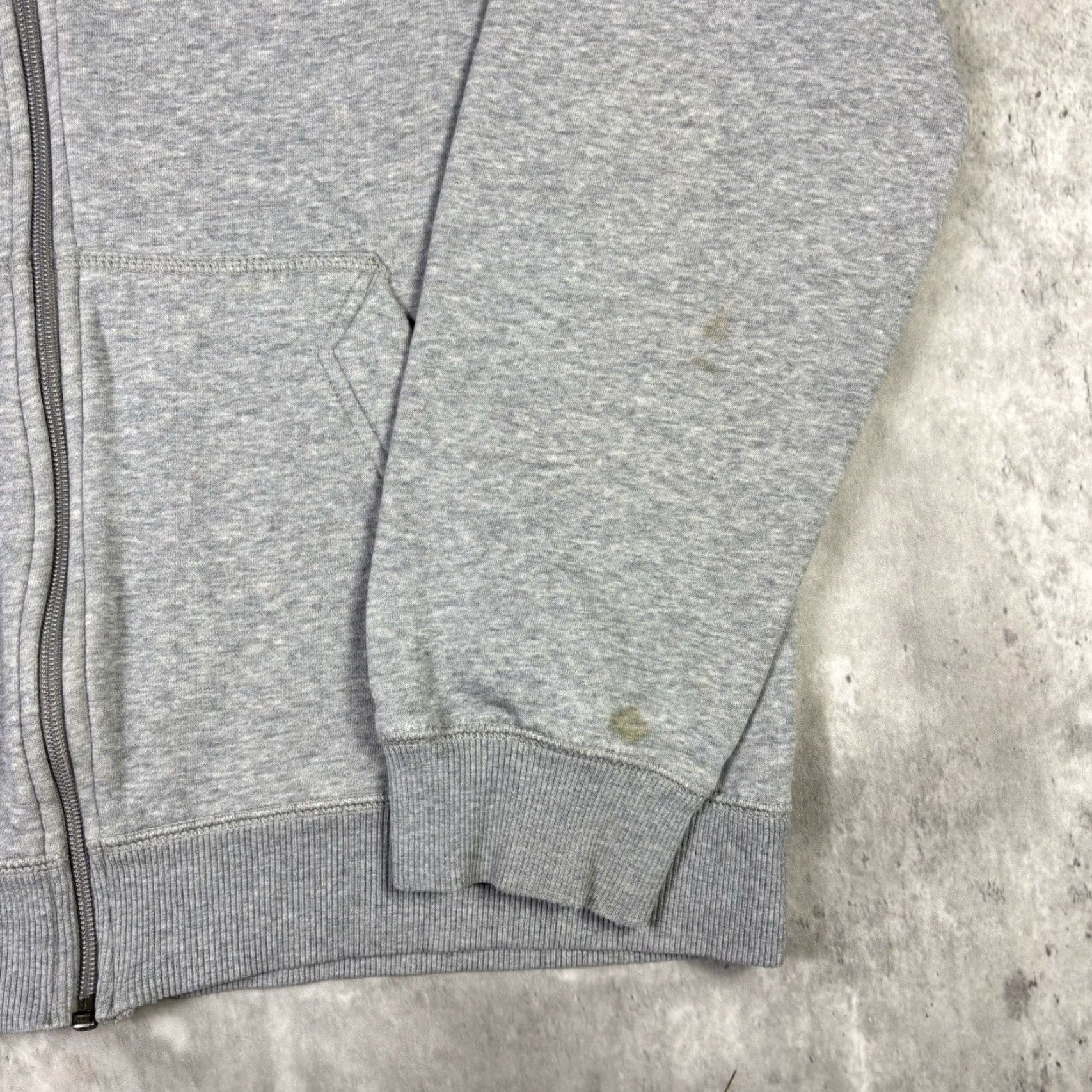 Nike VINTAGE Nike Hoodie Full Zip Gray Embroidered Swoosh Adult XL 2000s Grunge Skate Men's Regular Cotton Fleece Hooded Size US XL / EU 56 / 4 - 7 Thumbnail