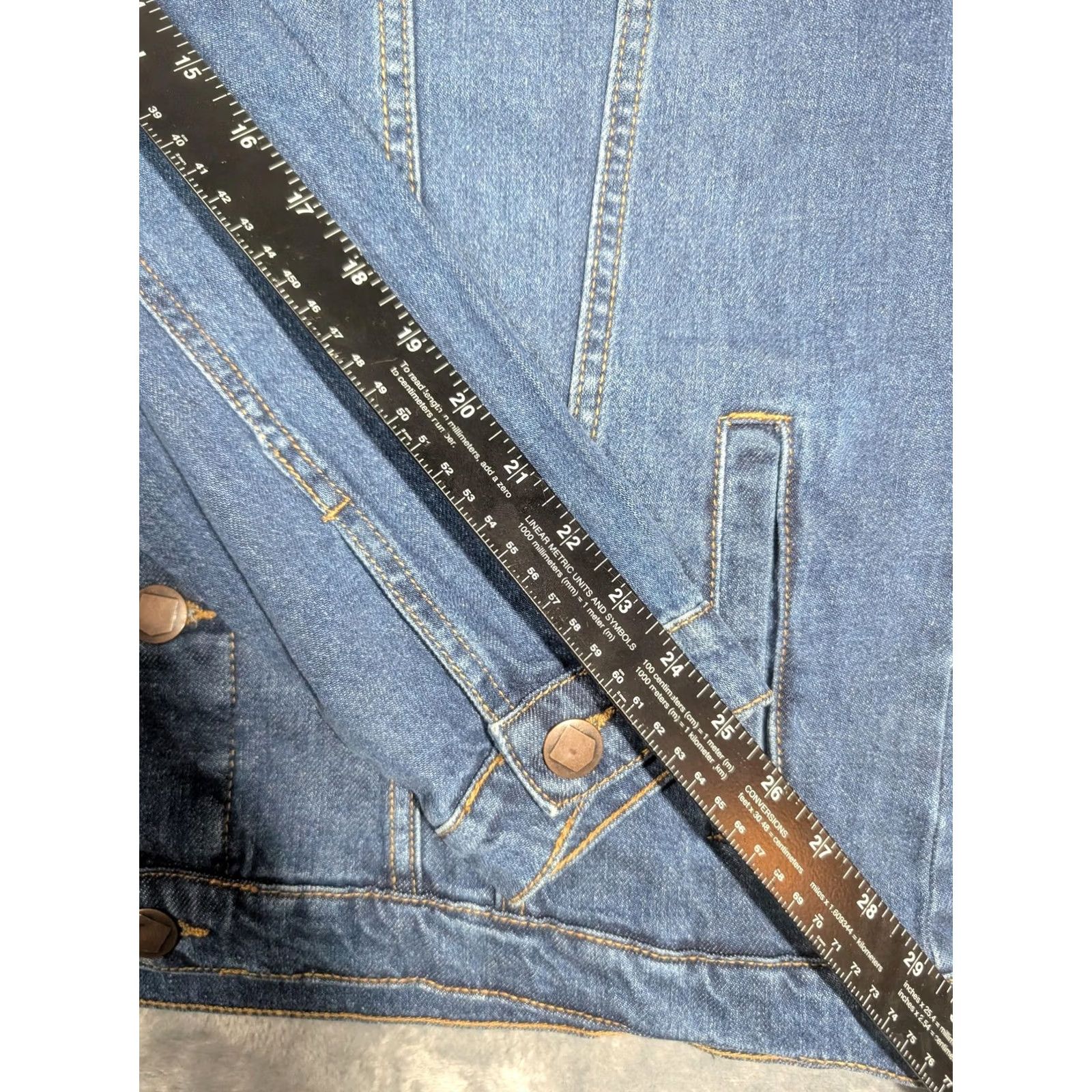 Denime Epic Games Jacket Denim Trucker Bomber Jacket Mens Large Blue 100% Cotton Pockets Logo Gaming Casual Vintage N/A Size US L / EU 52-54 / 3 - 5 Thumbnail