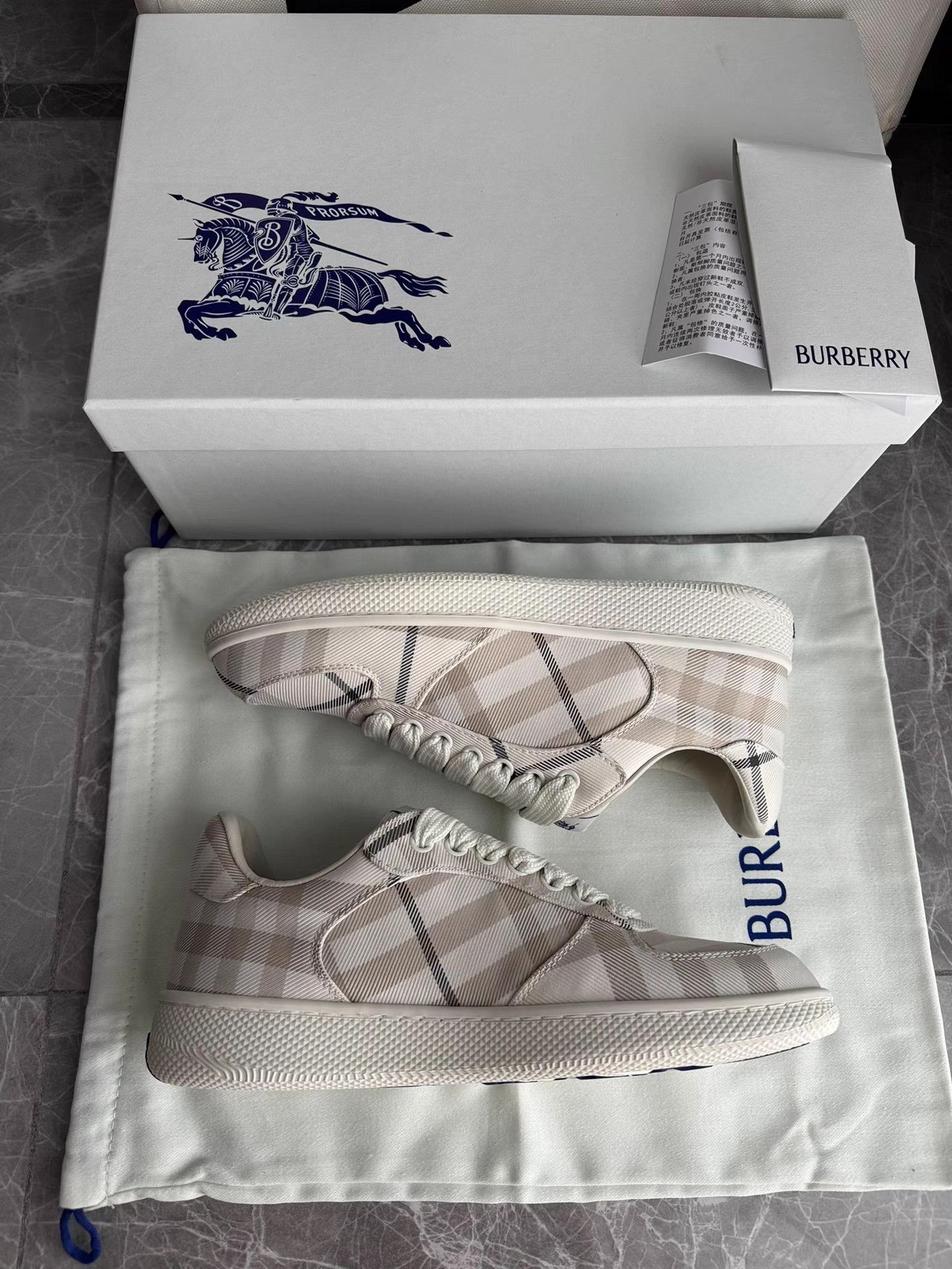 Burberry Burberry Terrace Check Sneakers K6 Size US 6 / IT 36 - 7 Thumbnail