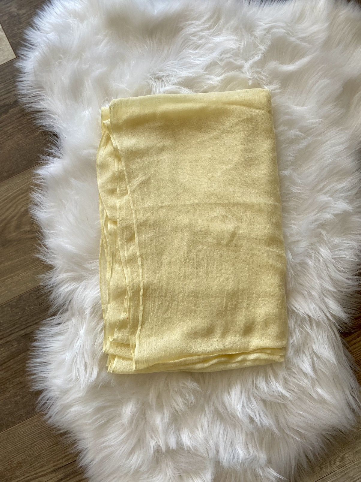 Vintage VINTAGE SOLID YELLOW COTTON PULLOVER SCARF Size ONE SIZE - 9 Thumbnail