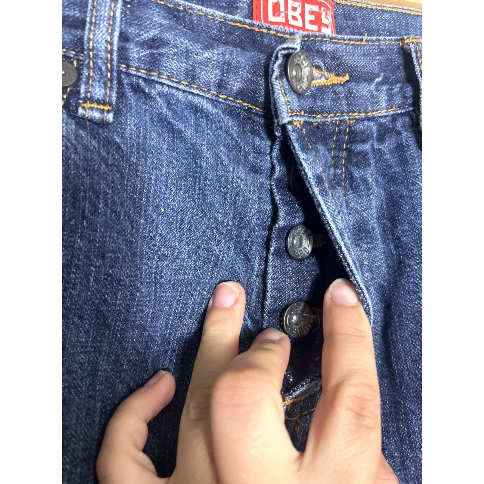 Obey OBEY Jeans Men Slim Straight Denim 34x30 Dark Wash Button Fly 5-Pocket Blue Size US 34 / EU 50 - 6 Thumbnail