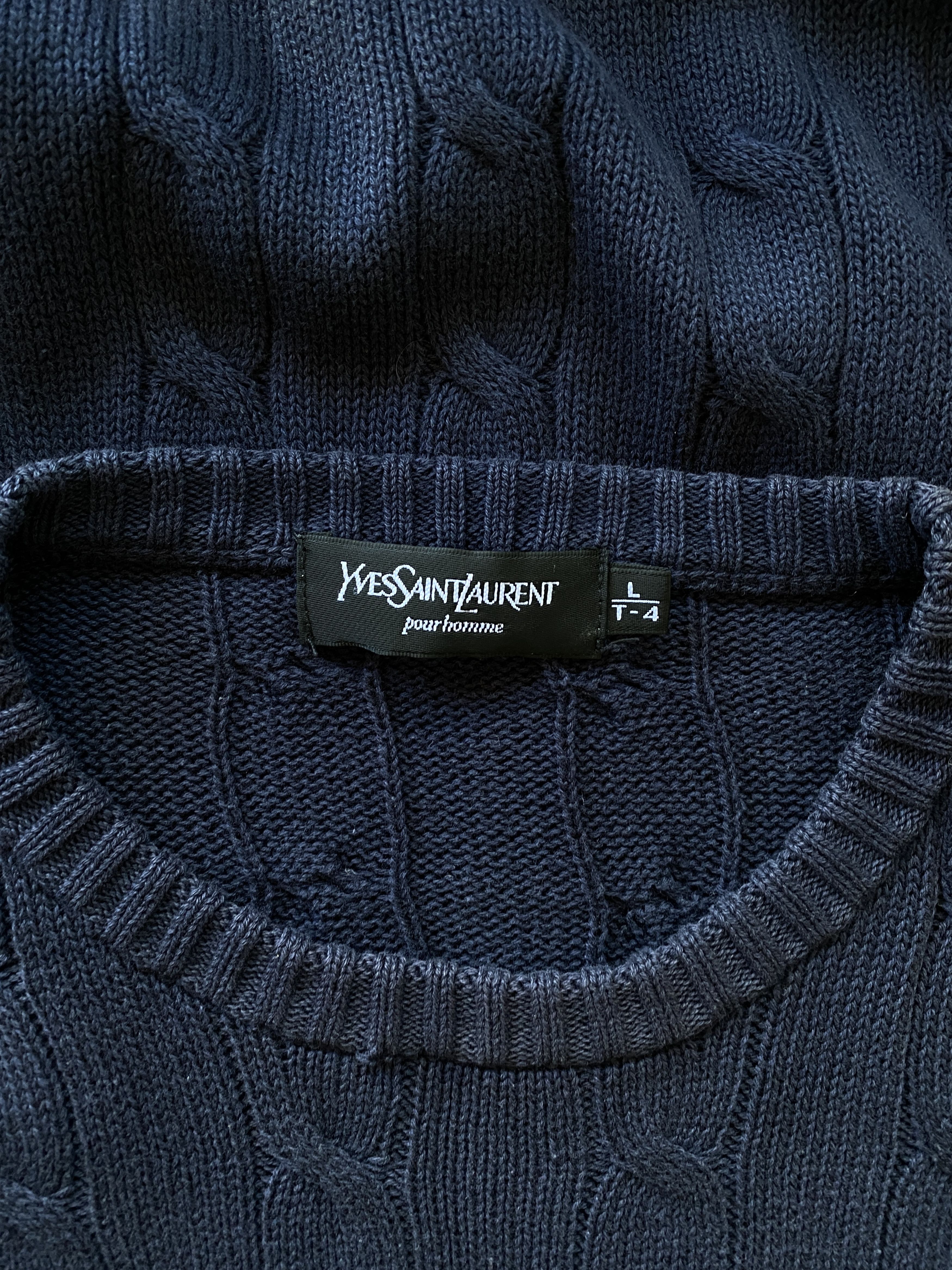 Yves Saint Laurent Yves Saint Laurent Vintage Knit Sweater – Size L Size US L / EU 52-54 / 3 - 6 Thumbnail