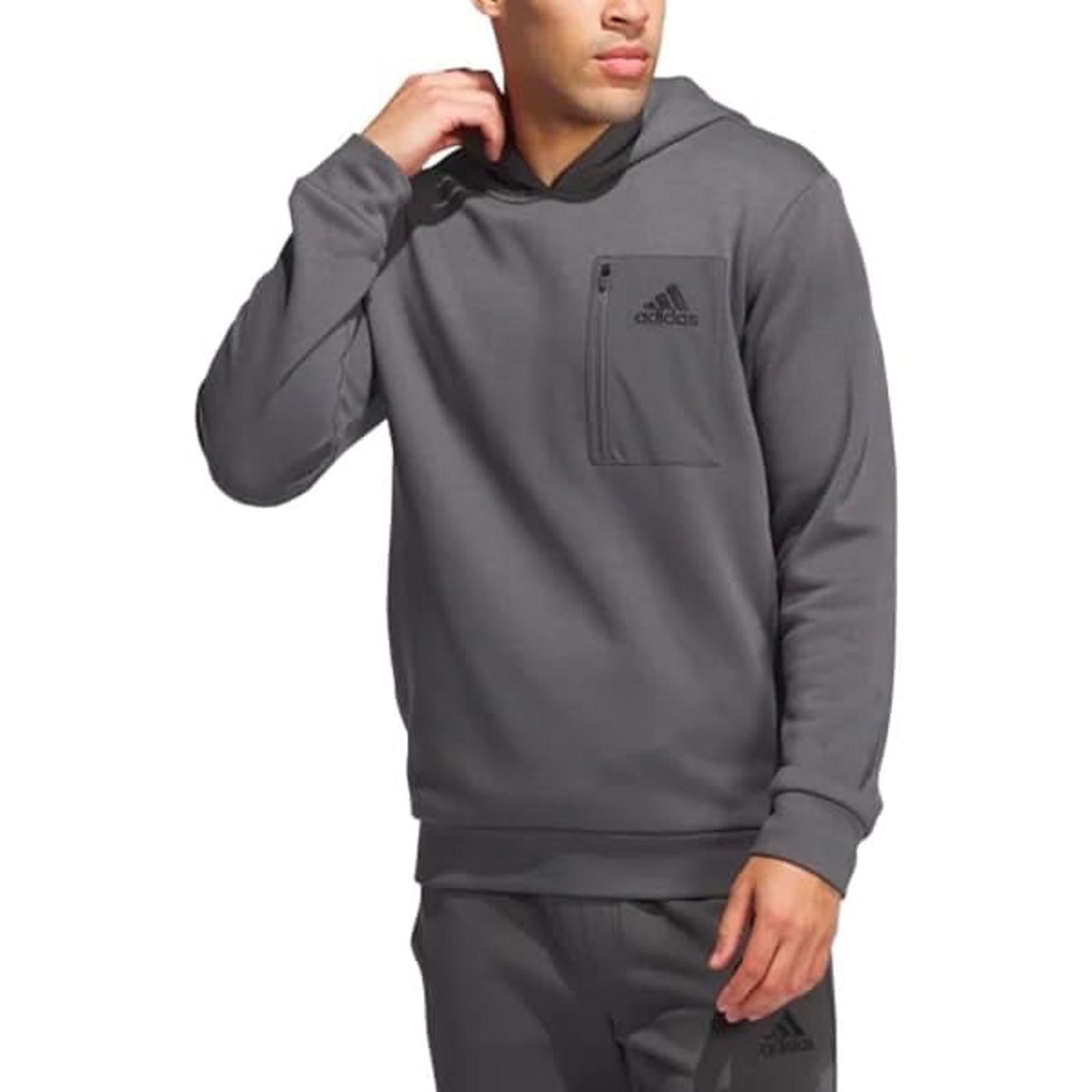 Adidas Adidas Gray Pullover Sweatshirt with Chest Zip Pocket Small Size US S / EU 44-46 / 1 - 1 Thumbnail