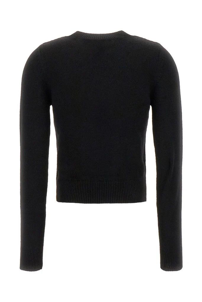 Palm Angels o1s22i1n0824 Cropped Crewneck Sweater in Black Size M / US 6-8 / IT 42-44 - 2 Thumbnail