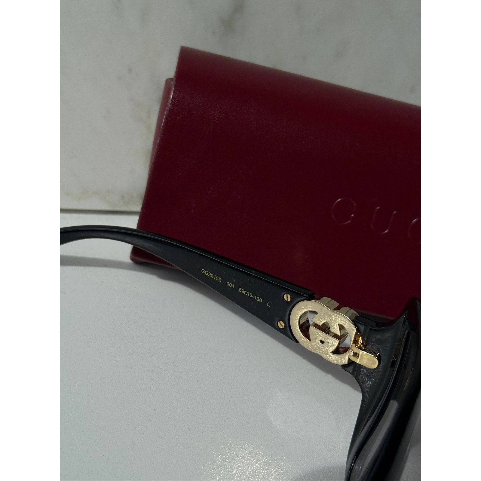 Gucci NEW Gucci GG2015S Black Oversized Wraparound Sunglasses $475 Size ONE SIZE - 7 Thumbnail