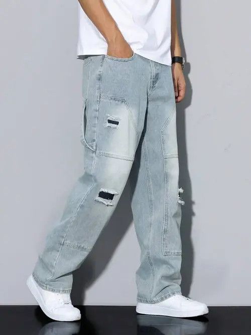 Japanese Brand Mitsuoka x Shii Casual Fit Cargo Distressed jeans Size US 32 / EU 48 - 4 Thumbnail