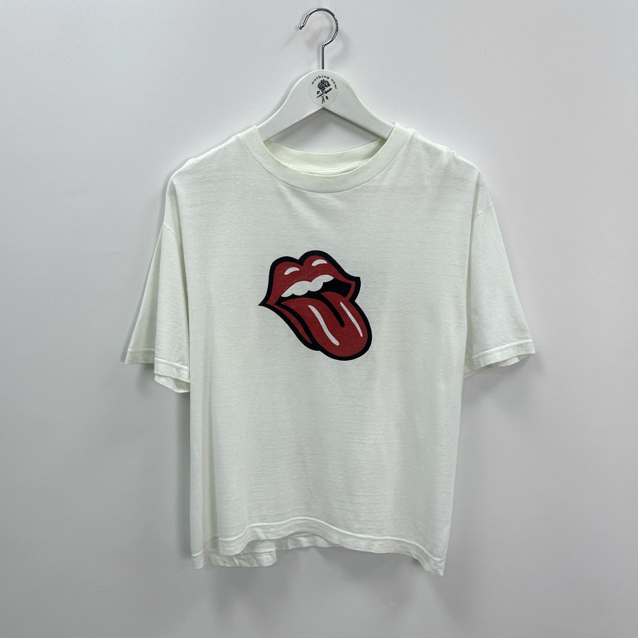 Vintage Vintage 90s Rolling Stones Rock band tee y2k promo white Size US M / EU 48-50 / 2 - 1 Thumbnail