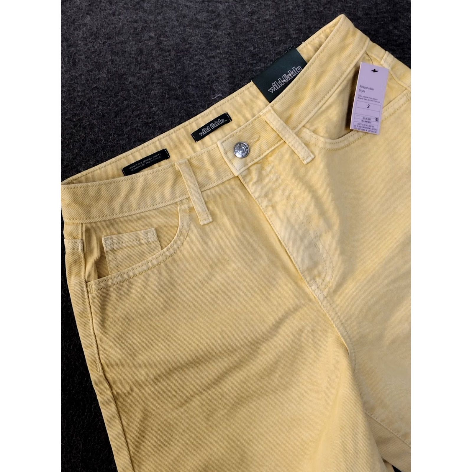 Vintage Wild Fable Shorts Bermuda Women's 2/26R Hipster Yellow Denim Casual Mid Size 26" / US 2 / IT 38 - 7 Thumbnail