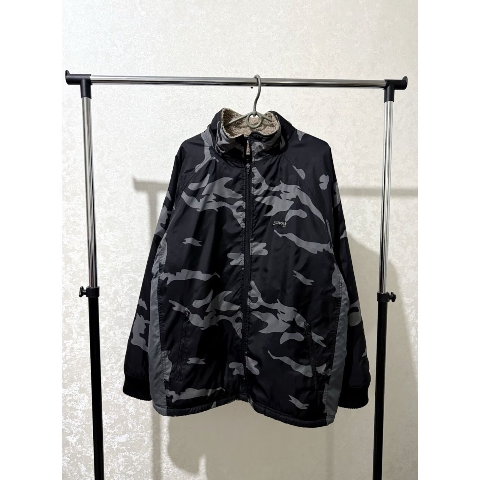 Schott VINTAGE Schott NYC Army Camouflage Jacket Men L Black 90s Scott N.y.c Easy Rider Camouflage Jacket Mens Size US L / EU 52-54 / 3 - 2 Thumbnail