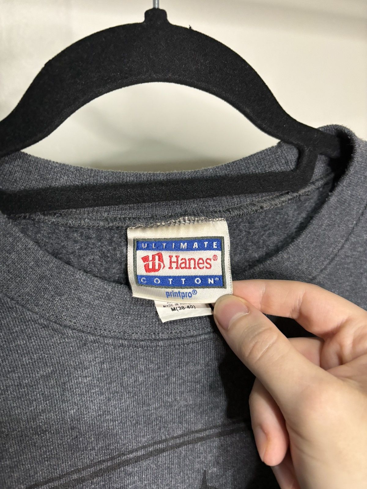 Hanes × Vintage Vintage 1990s Alcatraz Prison Grey Graphic Sweatshirt Size US M / EU 48-50 / 2 - 3 Thumbnail