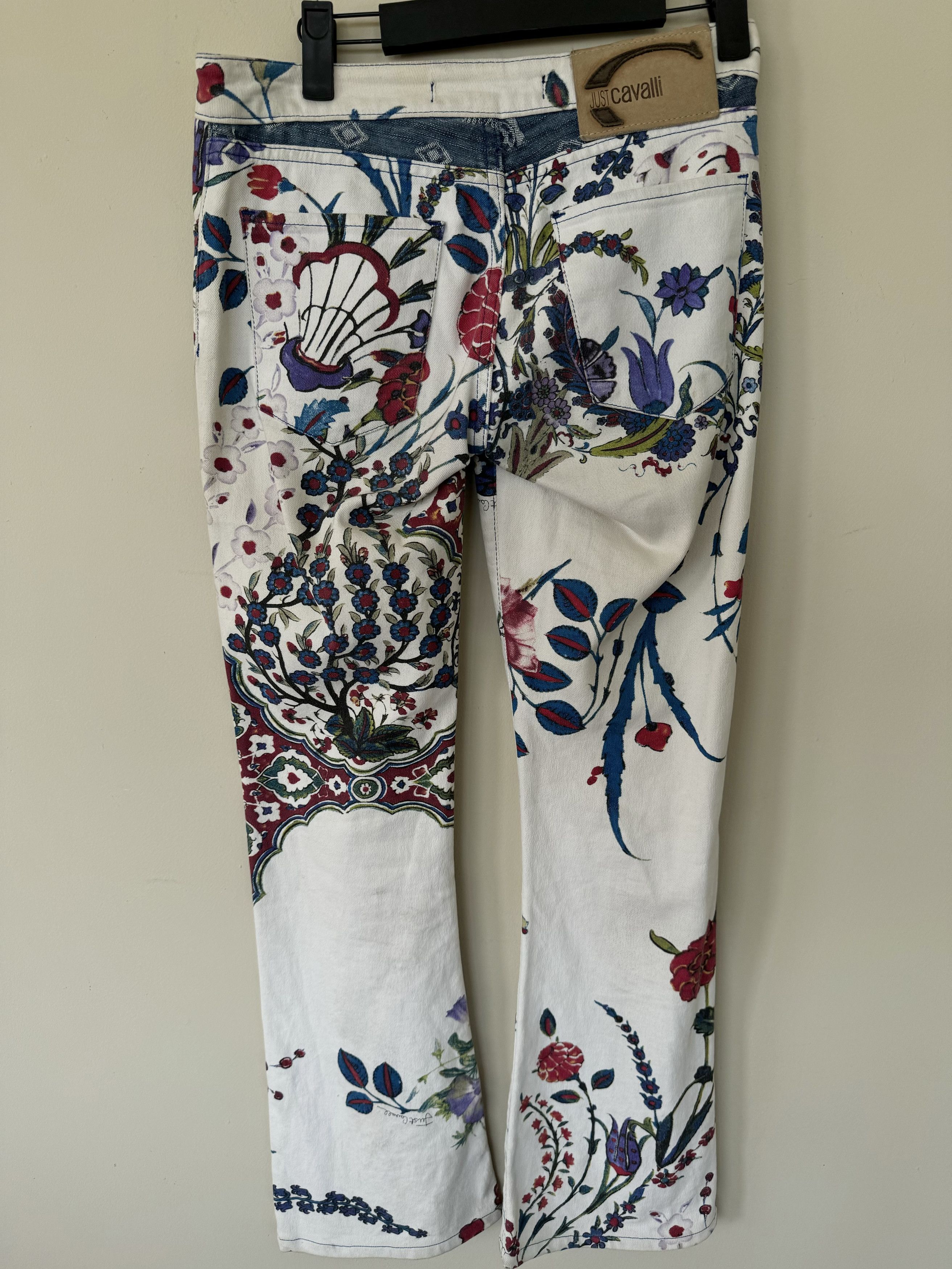 Roberto Cavalli Roberto Cavalli Floral Denim Size 24" / US 00 / IT 34 - 6 Thumbnail