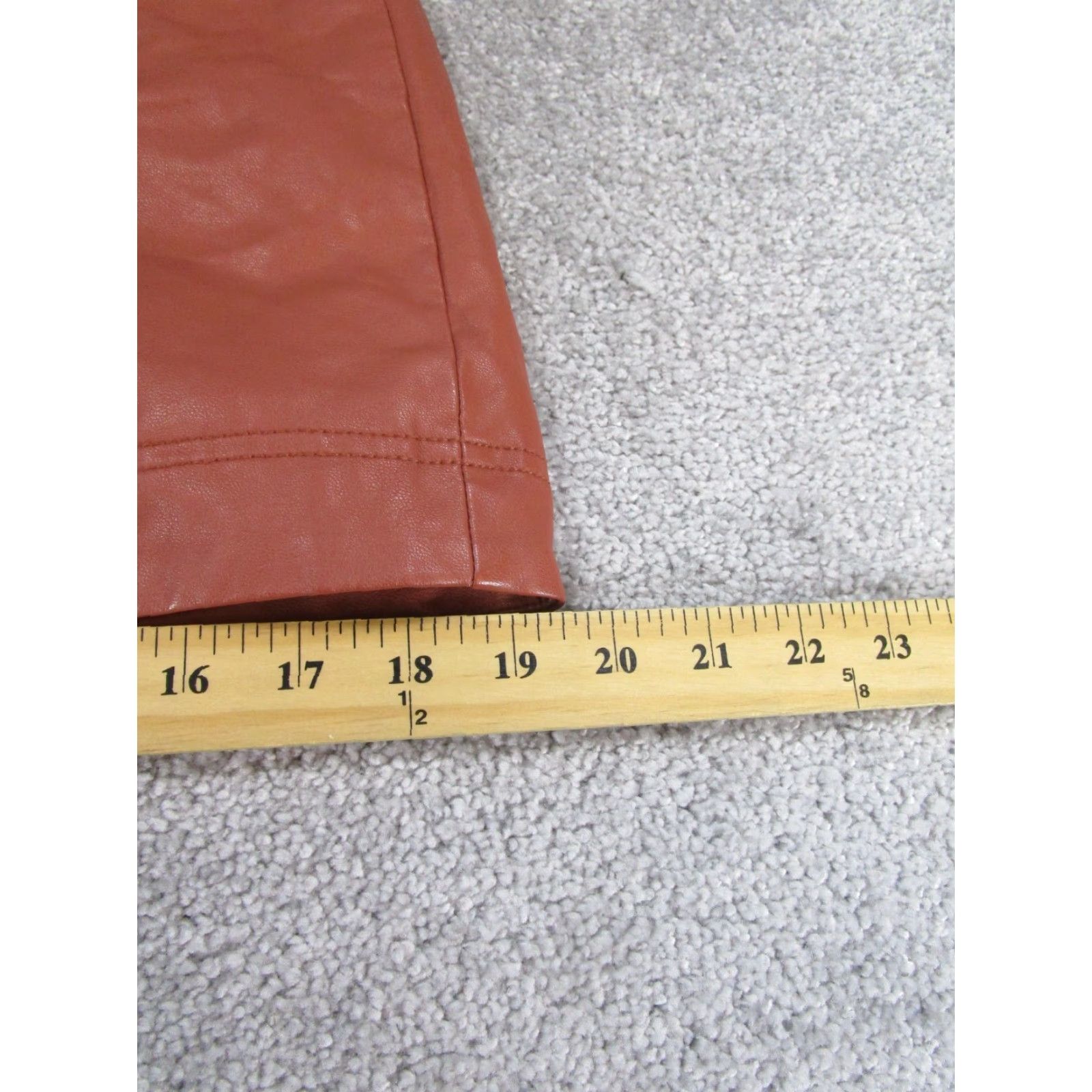Free People Free People Skirt Womens 2 Short Red Faux Leather Zipper A-Line Size 26" / US 2 / IT 38 - 4 Thumbnail
