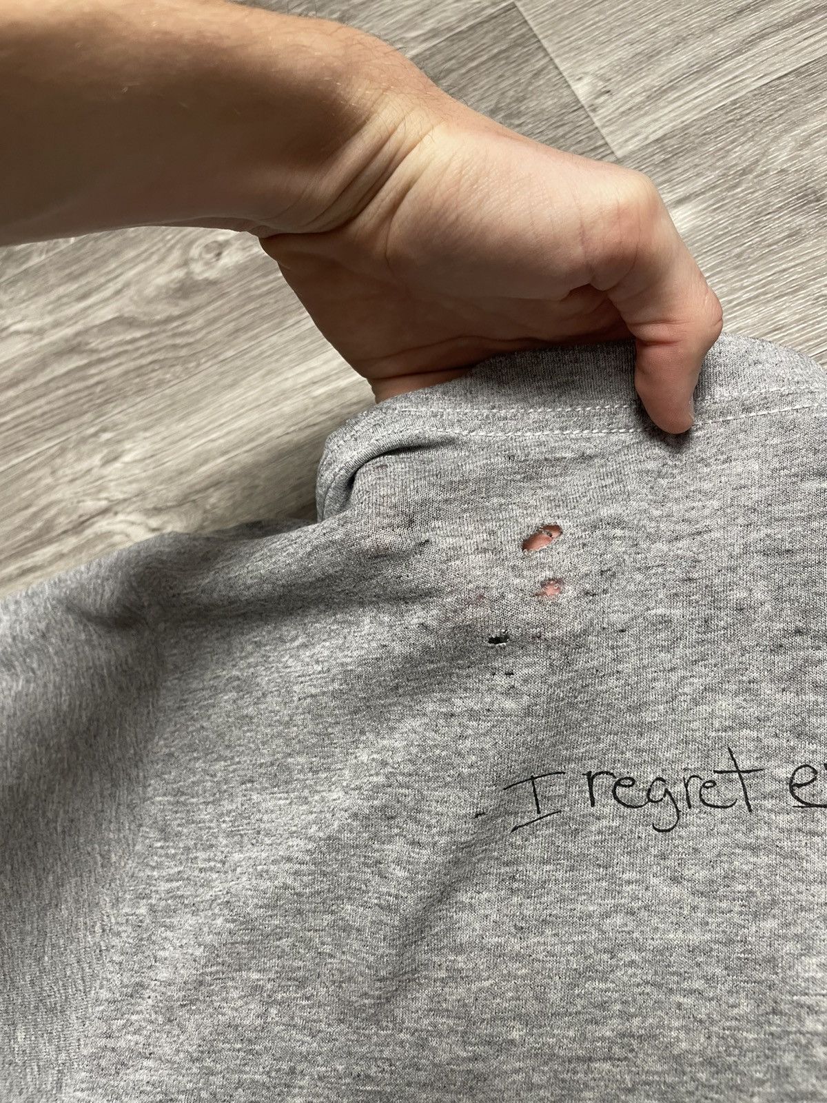 Supreme Supreme x Mike Hill Regretter Grey T-Shirt SS17 Size US M / EU 48-50 / 2 - 23 Thumbnail