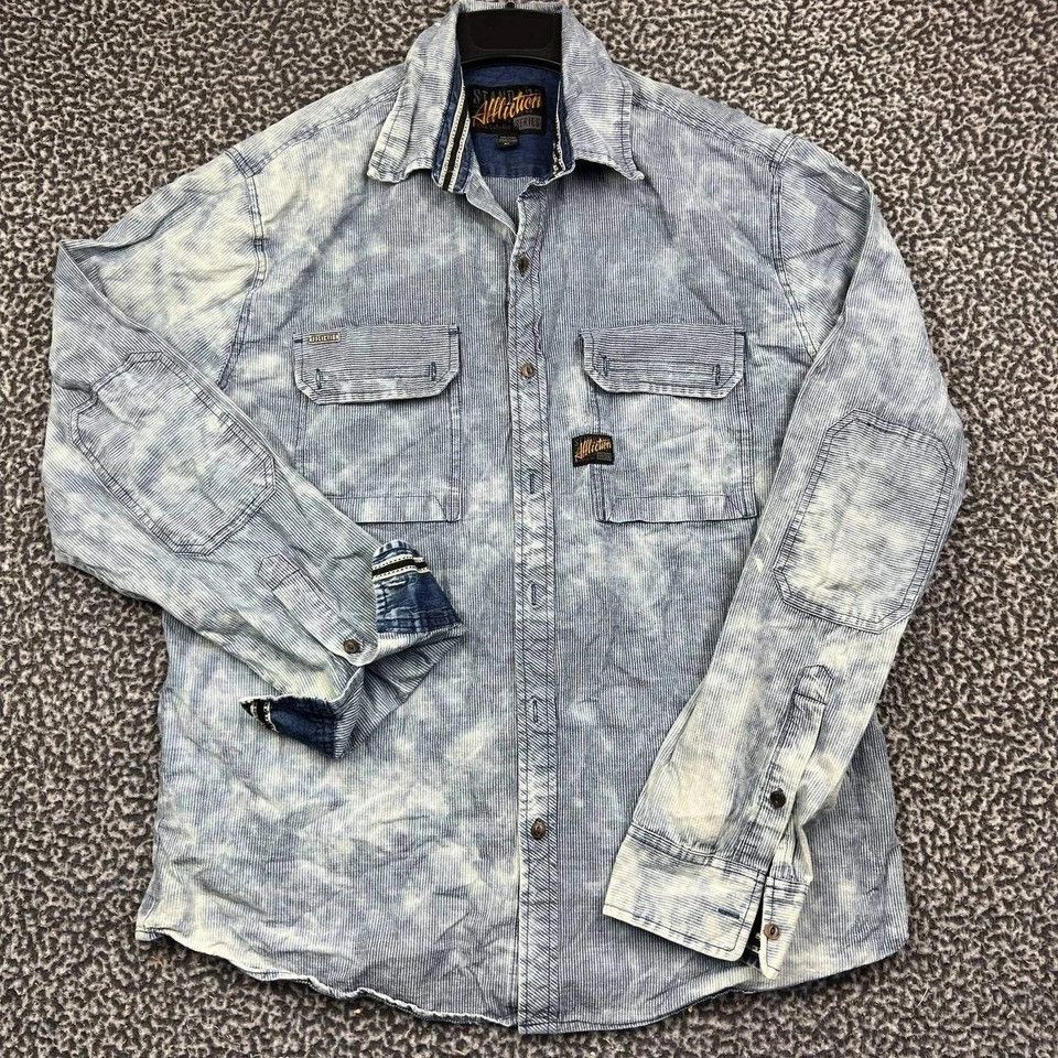 Affliction Affliction Standard Series Button Up Shirt Men XL Acid Wash Size US XL / EU 56 / 4 - 1 Thumbnail