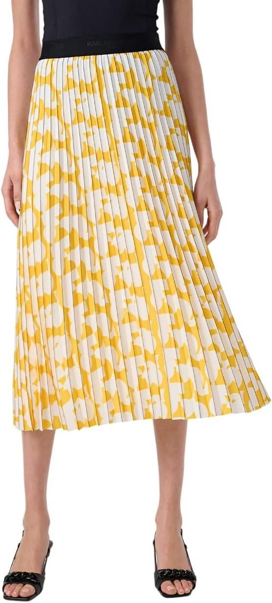 Karl Lagerfeld Karl Lagerfeld Paris Pleated Mid Skirt Yellow ( L ) Size 36" / US 14 / IT 50 - 2 Thumbnail