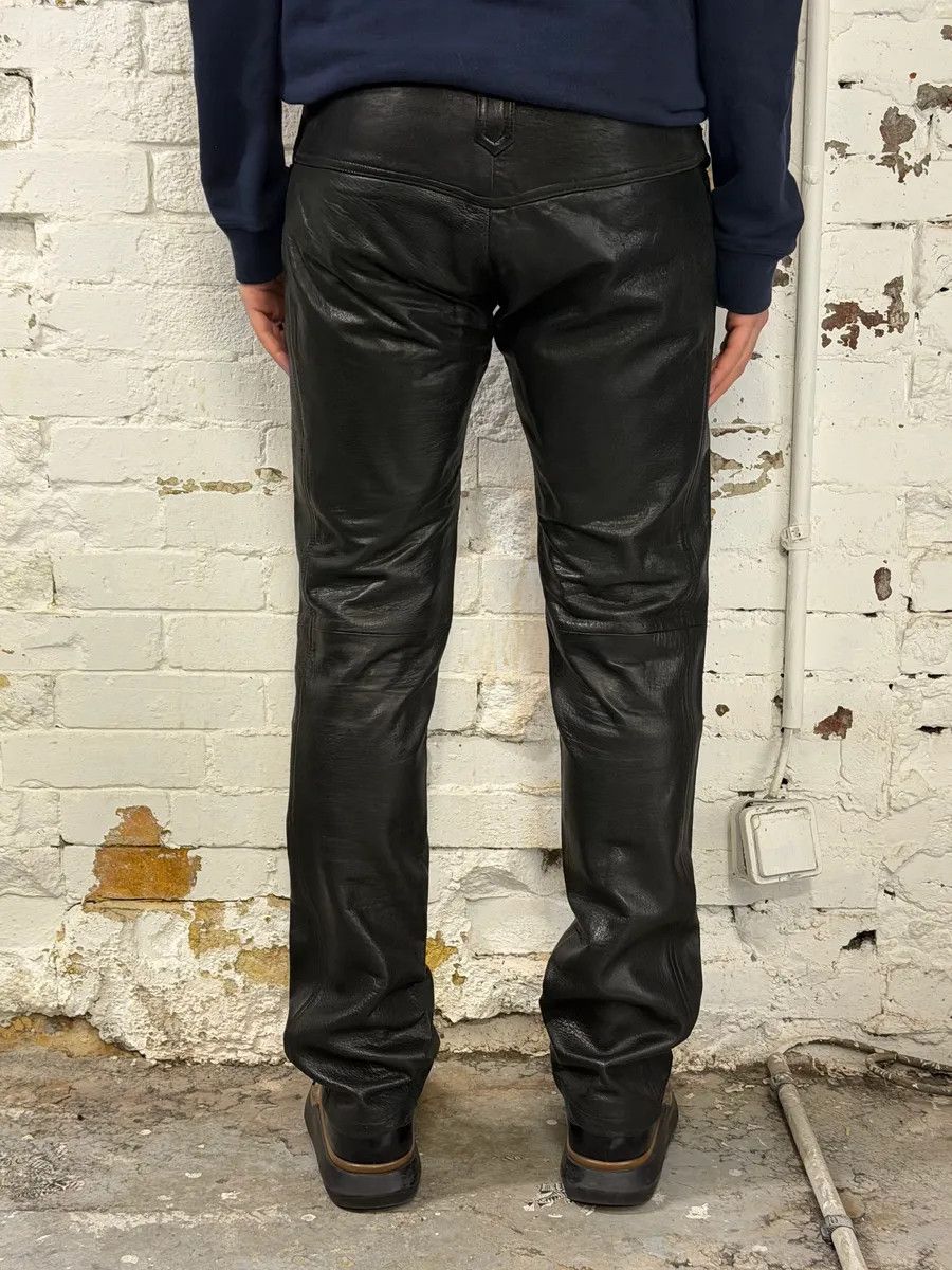 Roberto Cavalli FW2000 Roberto Cavalli Black Low Waist Leather Pants Size US 32 / EU 48 - 4 Thumbnail