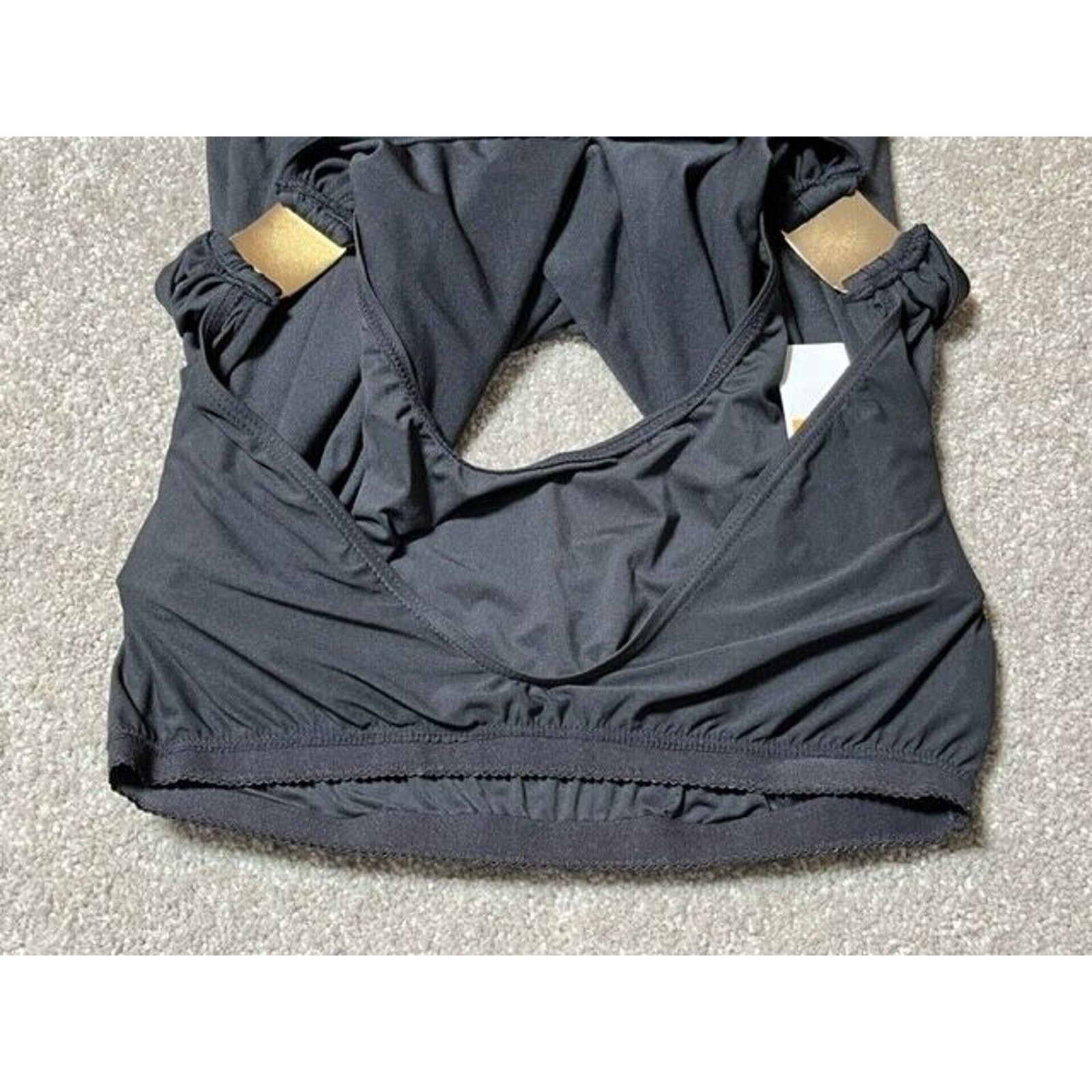 Other Carmen Marc Valvo Tankini Top Womens S Drape Buckle Black Size S / US 4 / IT 40 - 3 Thumbnail