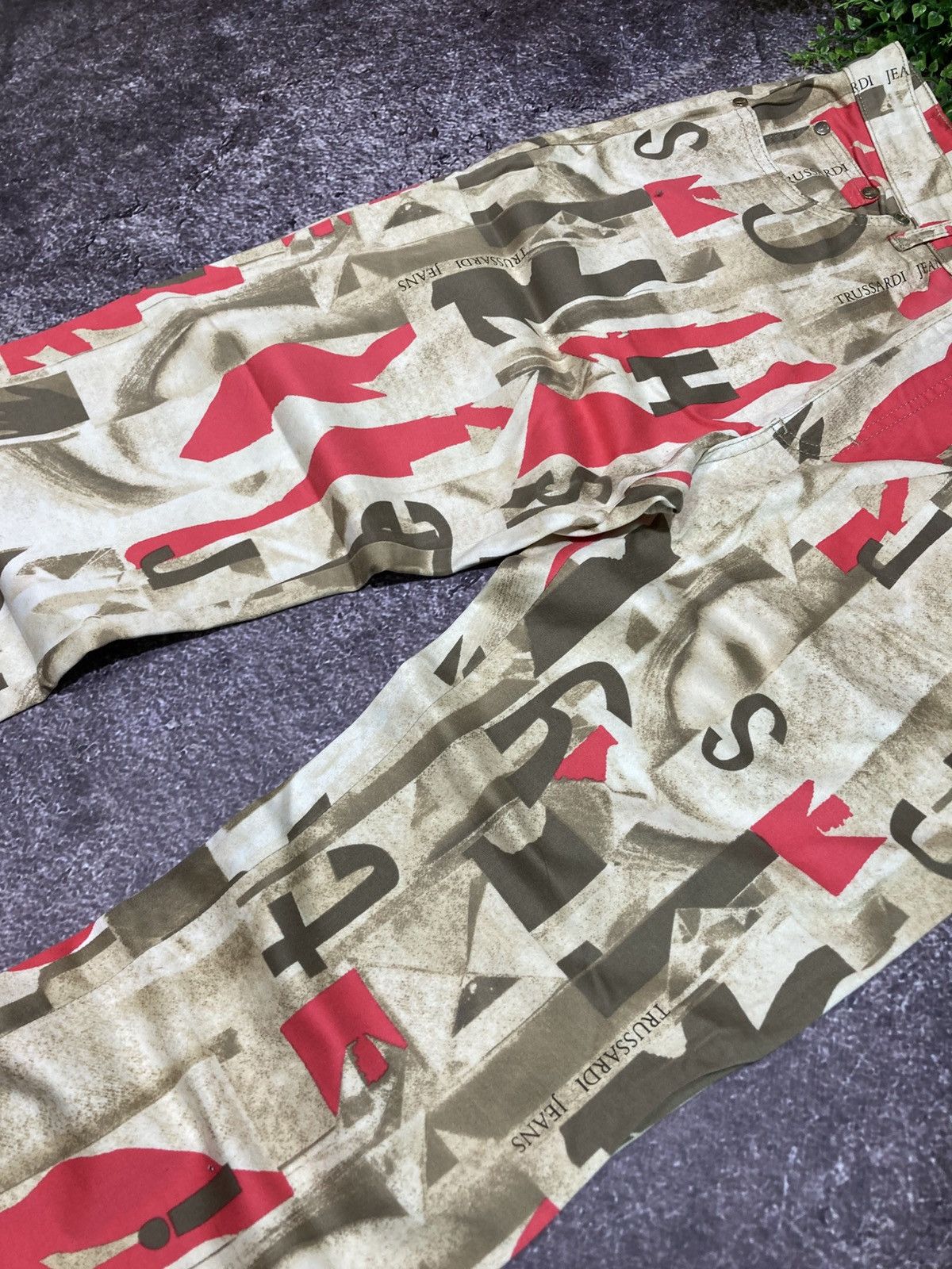 Trussardi Vintage Trussardi Flared Printed Pants Multicolour Women’s Size 32" / US 10 / IT 46 - 3 Thumbnail